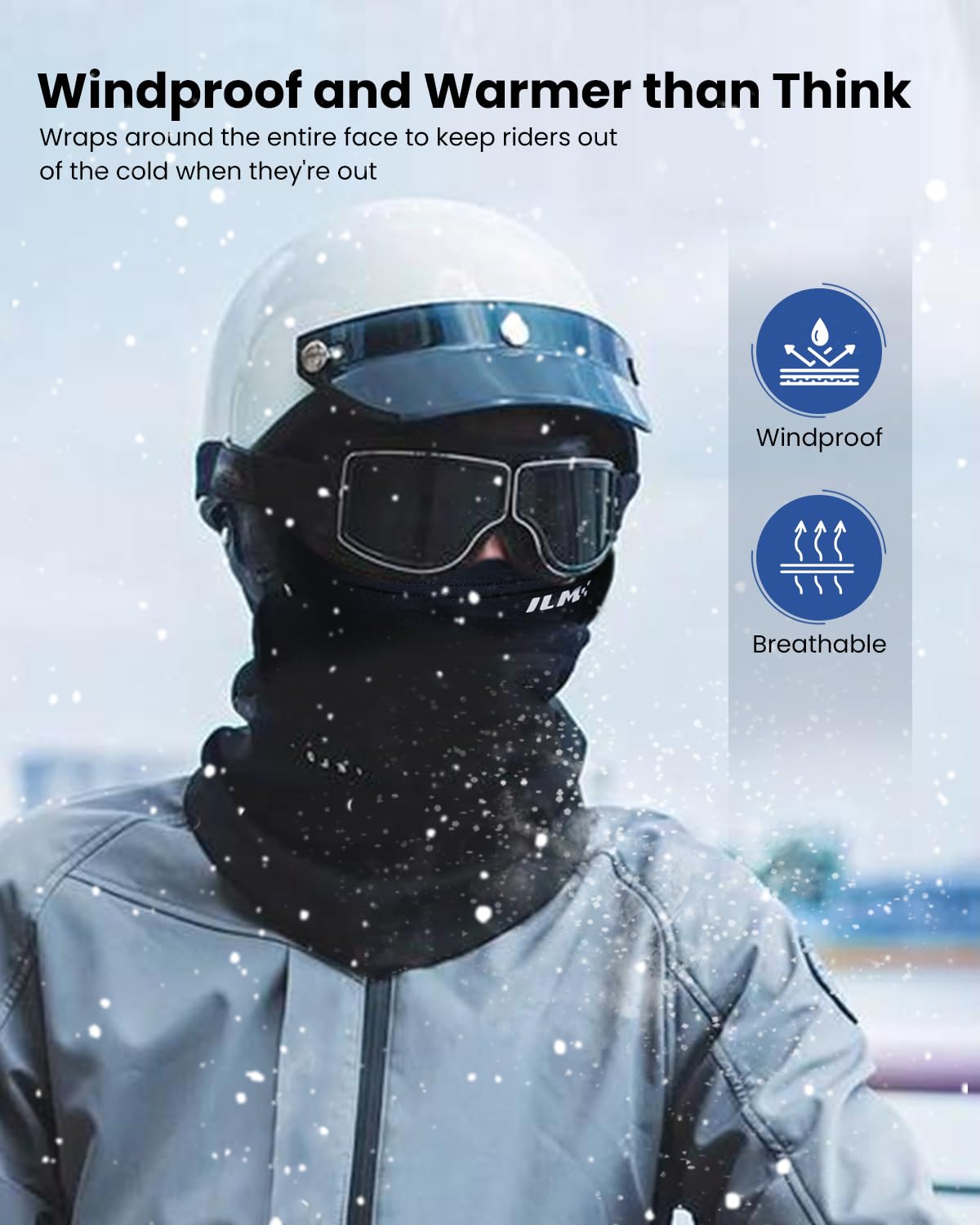 ILM Motorcycle Balaclava Face Mask for Ski Snowboard Cycling Working Men Women Cold Weather Snow Mask