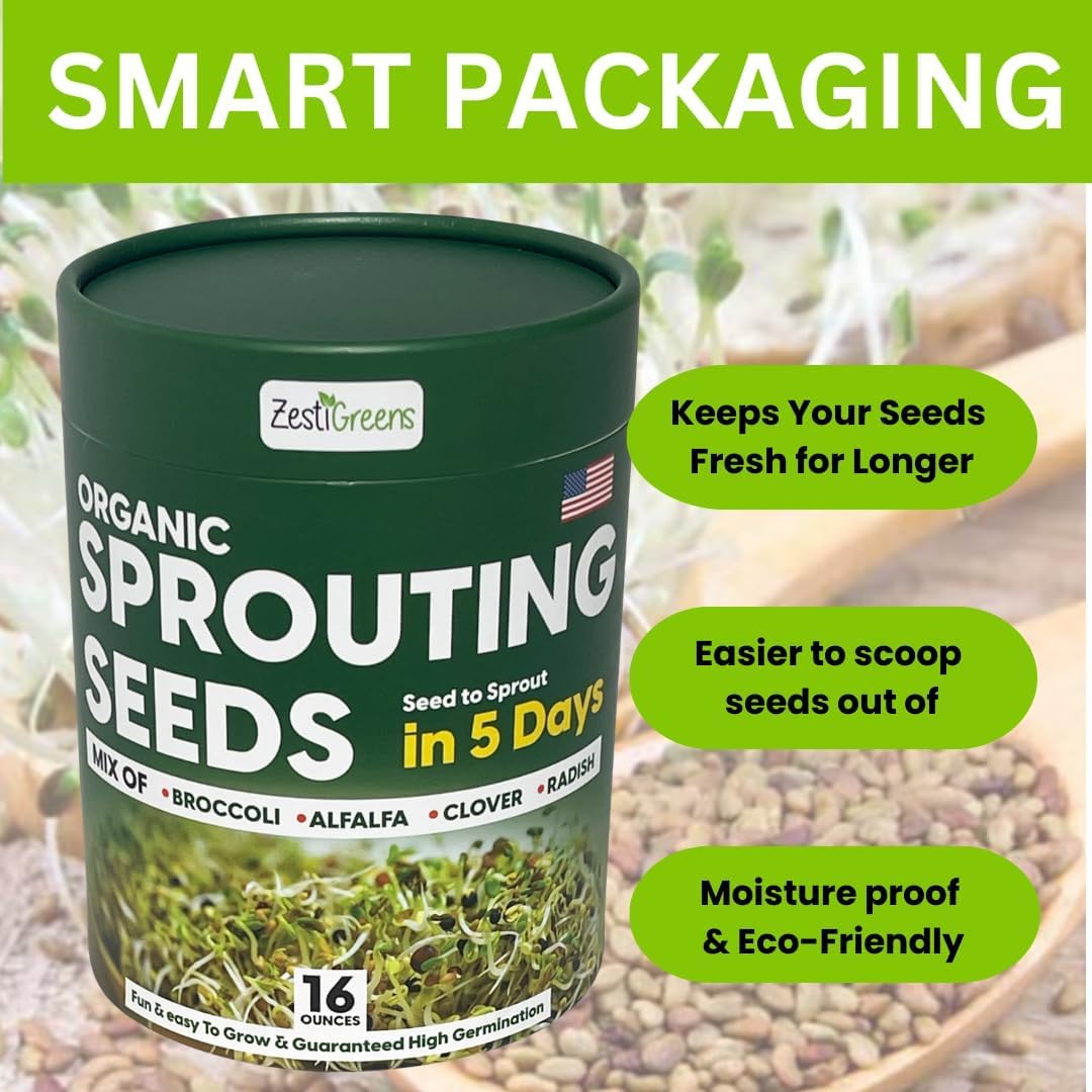 4-Tier Sprouting Growing Kit & Sprouting Seeds