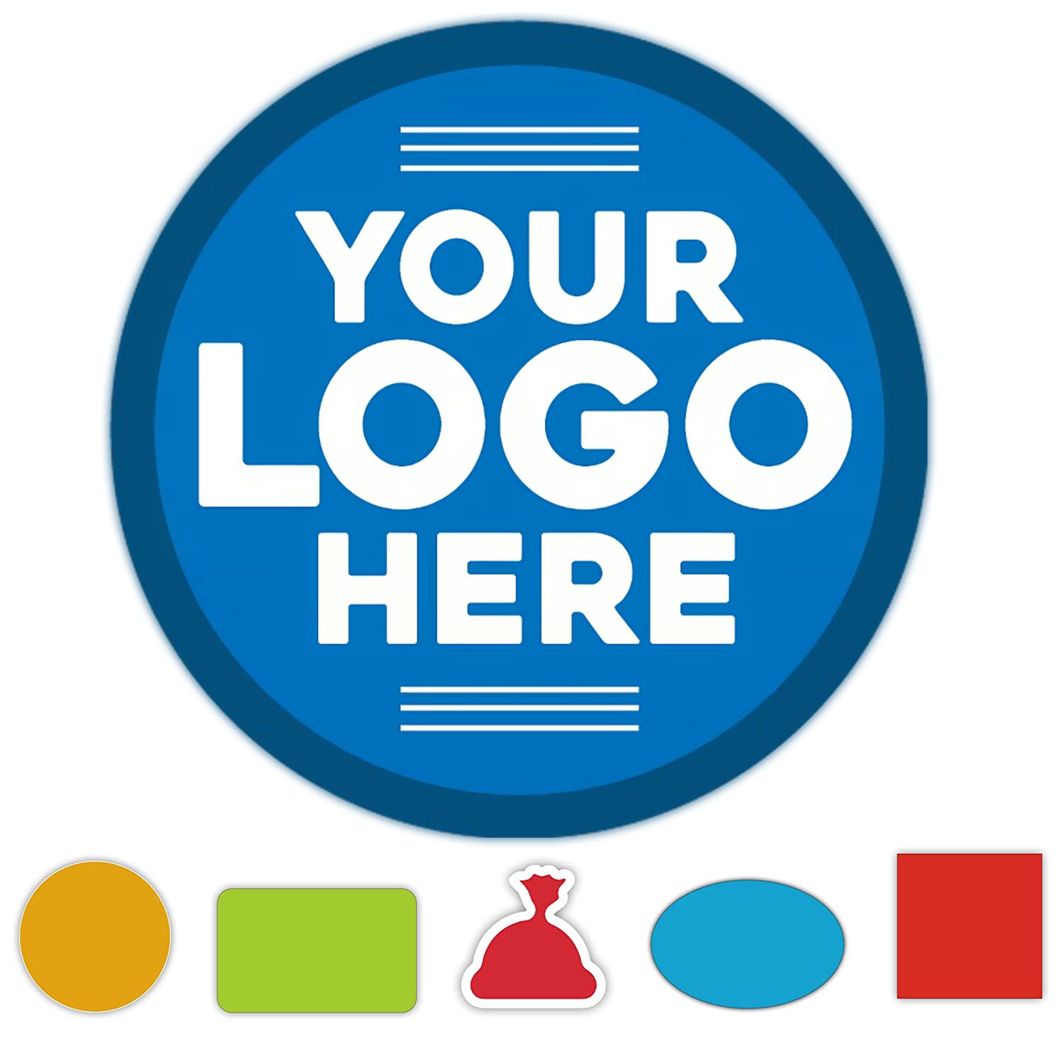 Sunshine Stickers Custom Waterproof Vinyl Stickers with Your Image Photo Text or Logo | Personalized Dishwasher Safe Label for Business Logo