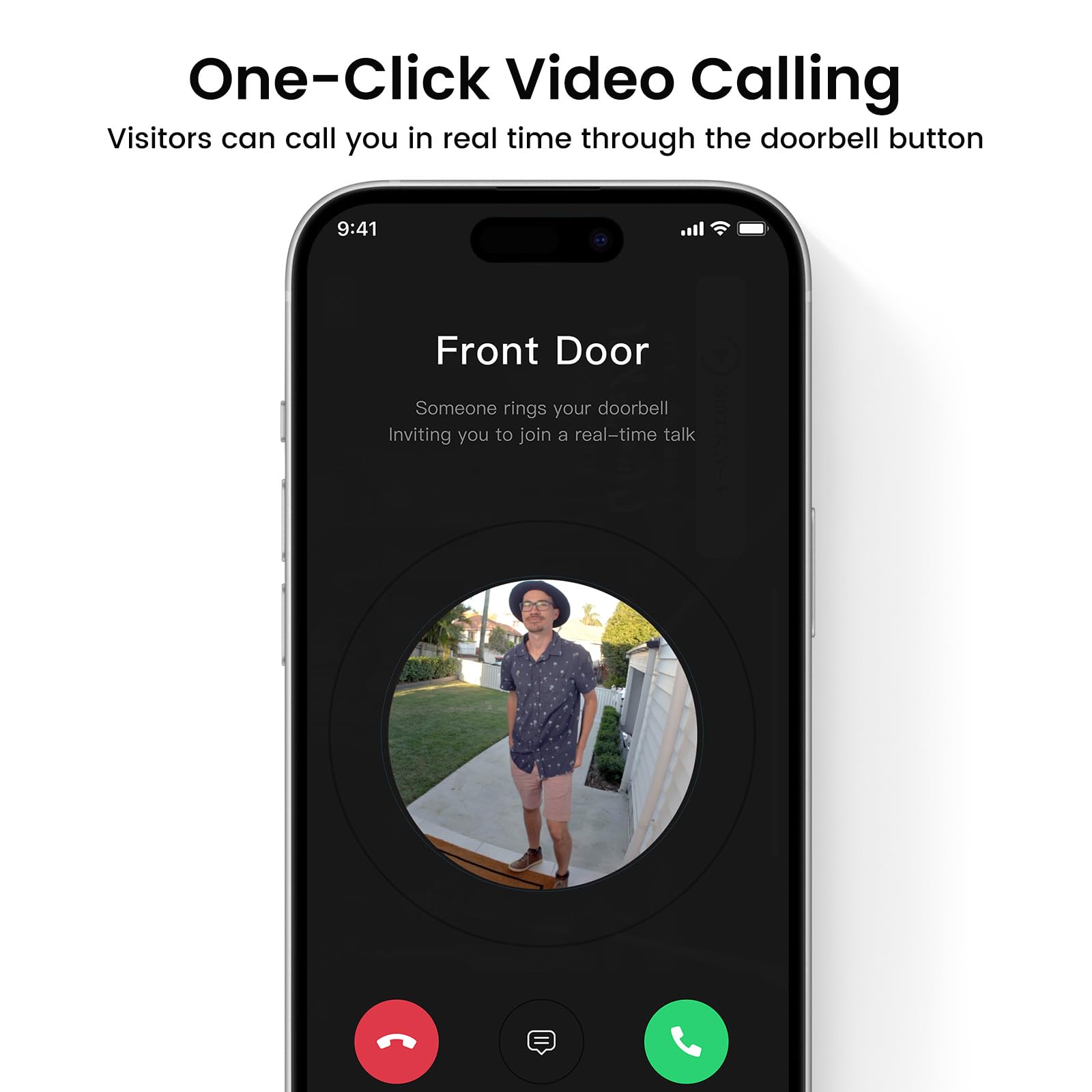 AOSU Doorbell Camera Wireless - Head-to-Toe View, Intelligent Package Detection, 2.4G Wi-Fi Video Doorbell with Chime, No Monthly Fees, Smart Human Detection, Works with Alexa and Google Assistant