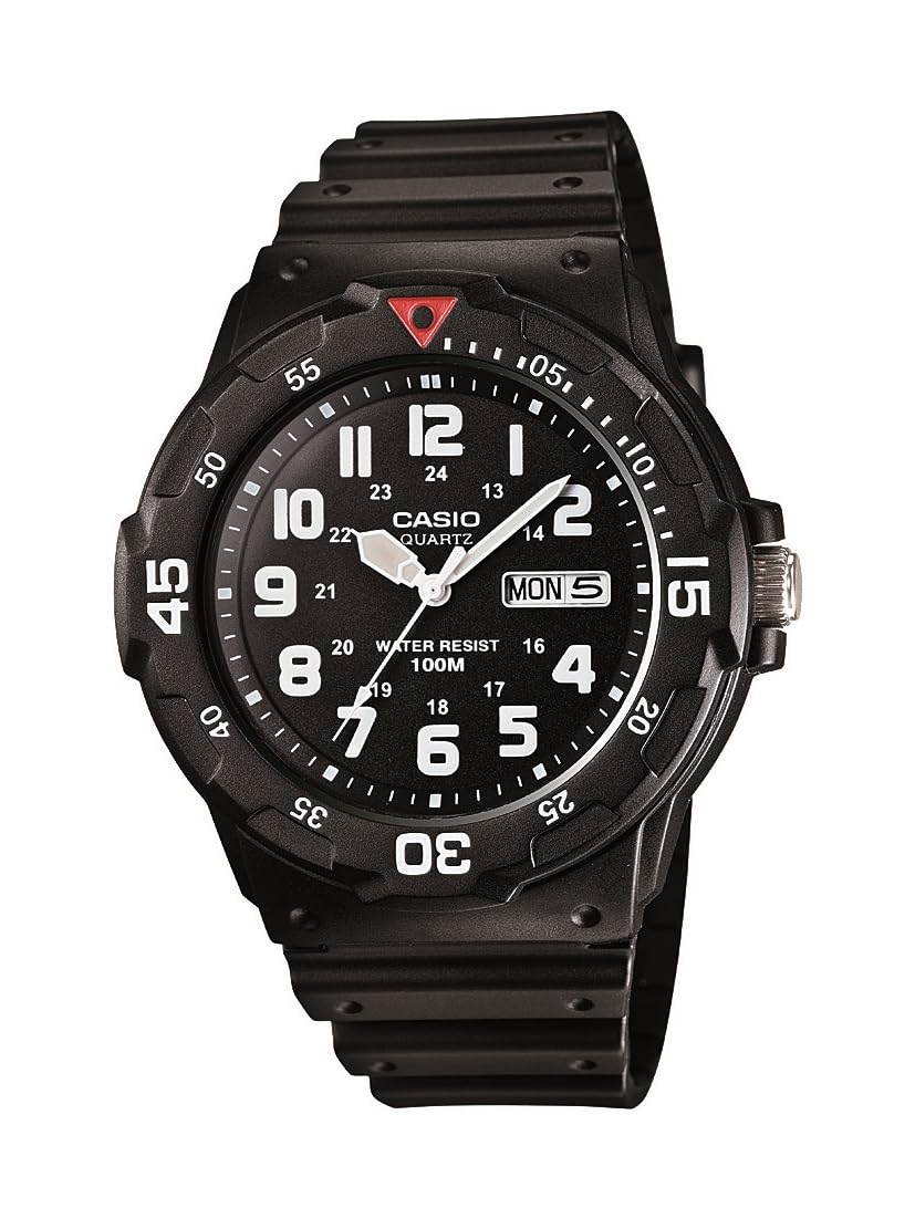 Casio EAW-MRW-200H-1BV Men's MRW200H-1BV Black Resin Dive Watch