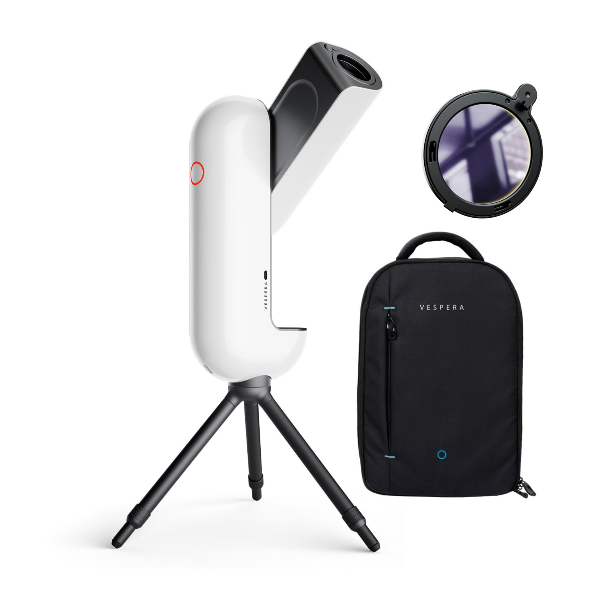 Vaonis Vespera Pro Observation Station Telescope Bundle with AC022 Vespera Dual Band Filter for Nebula Photography Ultra Compact and Lightweight Foam Padded Backpack (Black) (3 Items)