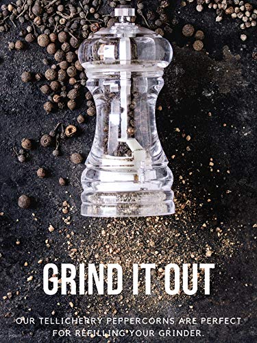 Spicy World Black Peppercorns Whole 1 Pound - As Seen On Tik Tok - Non-GMO, Steam Sterilized Whole Peppercorns for Grinder Refill