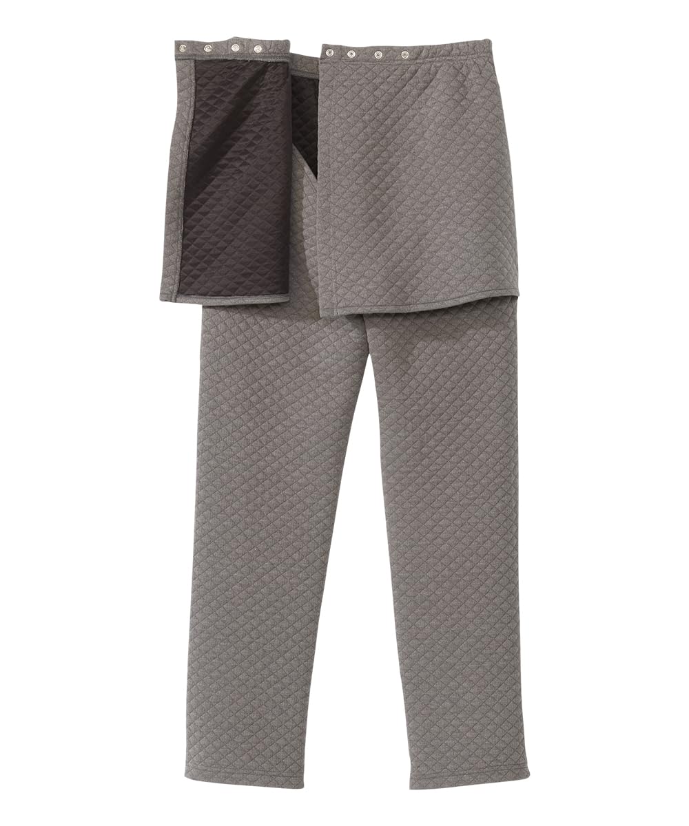 Women’s Assisted Dressing Adaptive Open-Back Tracksuit Pants - Heathered Gray MED