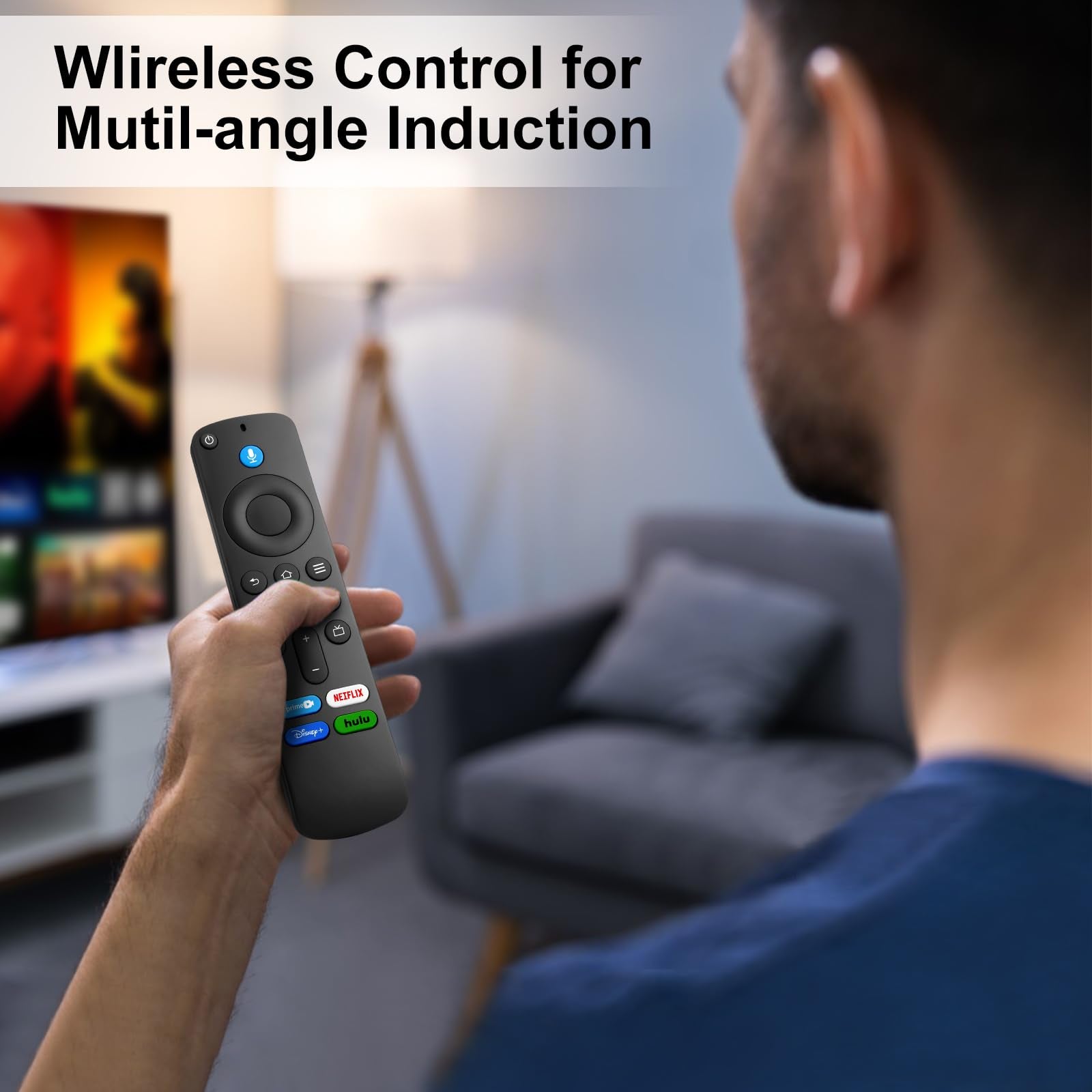 Voice Remote Control Replacement for Fire-TV-Stick-TV Cube and for Insignia-Toshiba-Pioneer-AMZ Fire Smart TVs