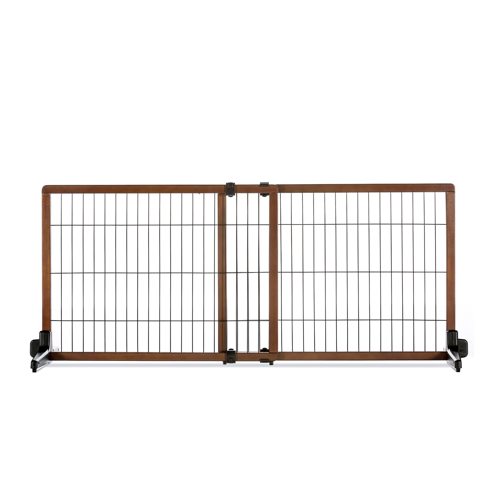 Carlson Extra Tall 70-Inch Wide Adjustable Freestanding Pet Gate, Premium Wood (2870 DS),Brown