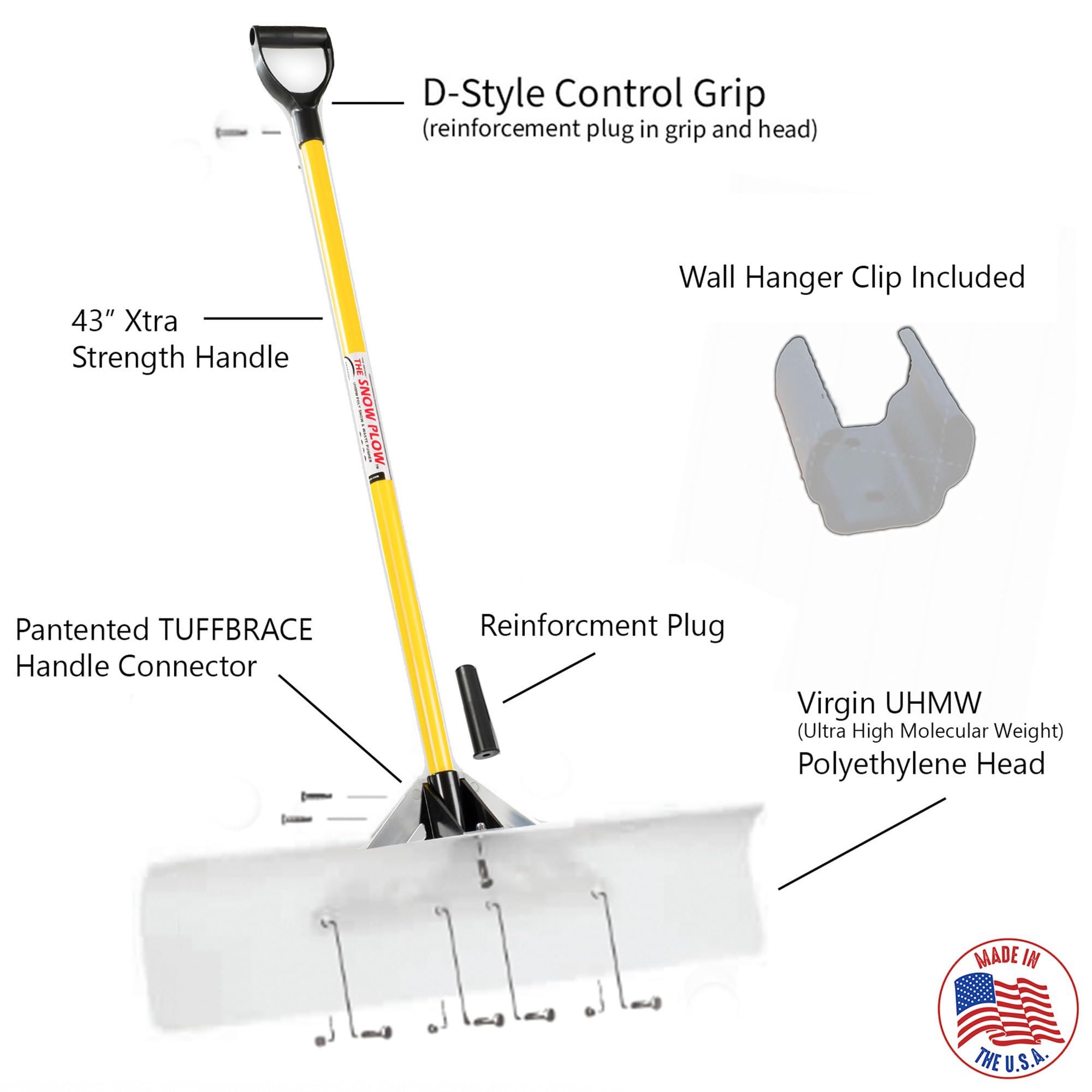 The Snowplow the Original Snow Pusher 48" Wide Model