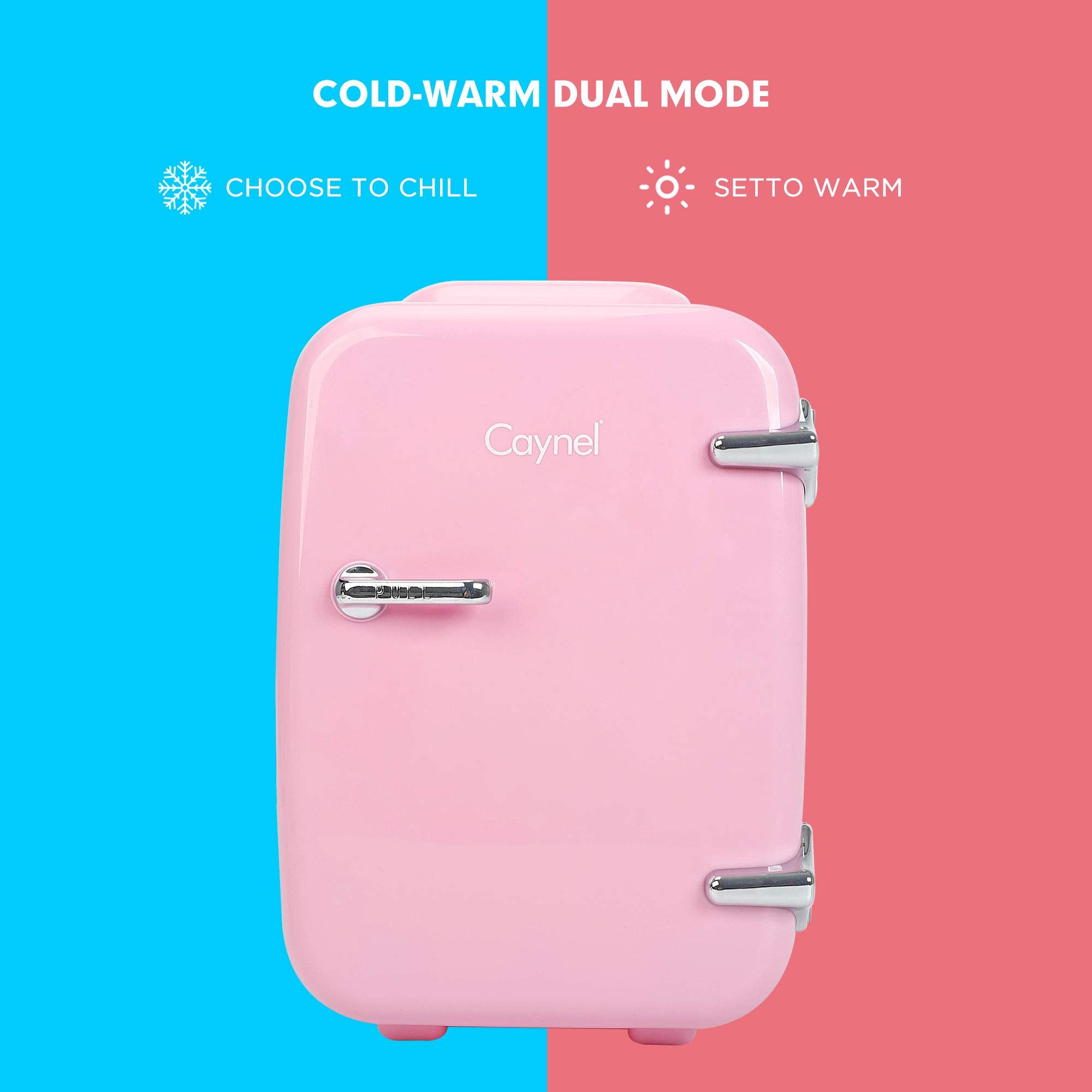 CAYNEL Mini Fridge Portable Thermoelectric 4 Liter Cooler and Warmer for Skincare, Eco Friendly Beauty Fridge For Foods,Medications, Cosmetics, Breast Milk, Medications Home and Travel