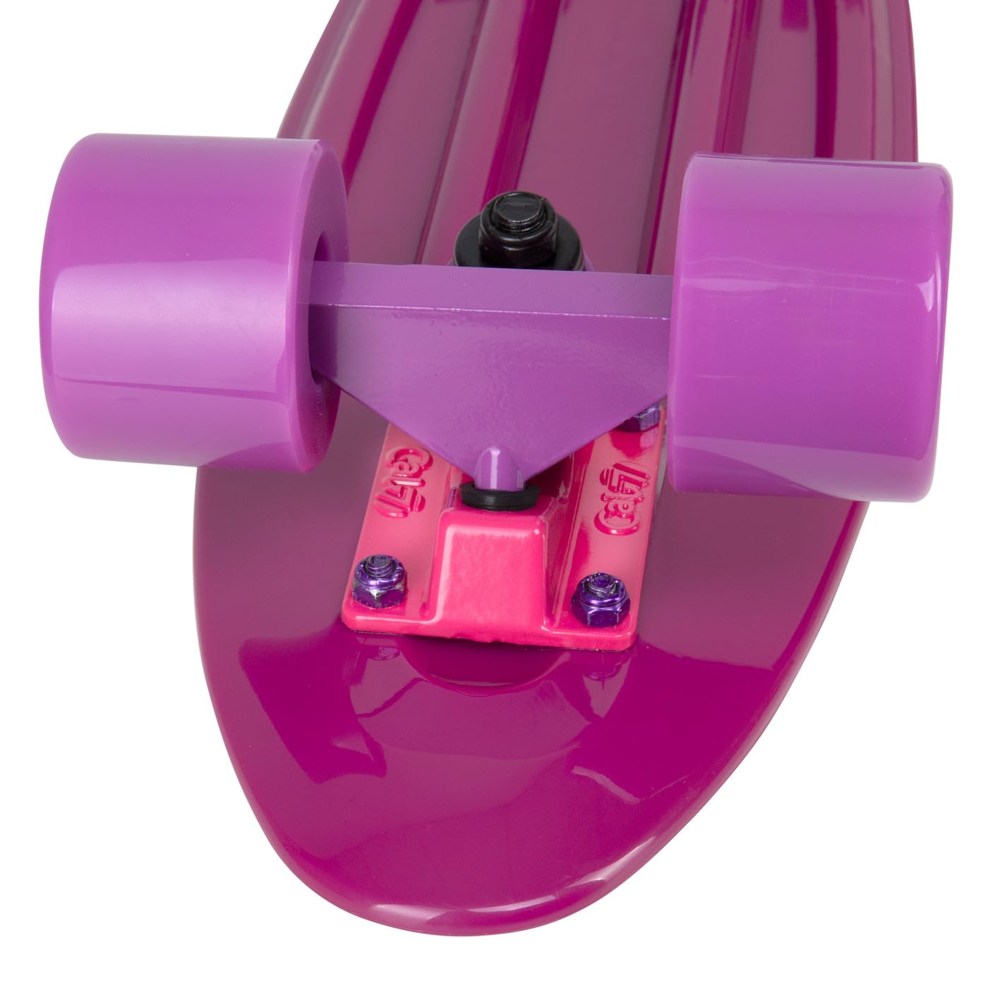 Cal 7 22.5" Complete Mini Cruiser Plastic Skateboard (Berry)