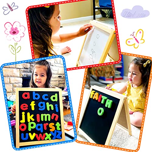 INNOCHEER Magnetic Letters and Numbers for Toddlers, Magnetic Board for Kids, ABC Alphabet Magnets, Educational Dry Erase Board - Whiteboard & Chalkboard for Toddlers 1-3 for Writing & Drawing