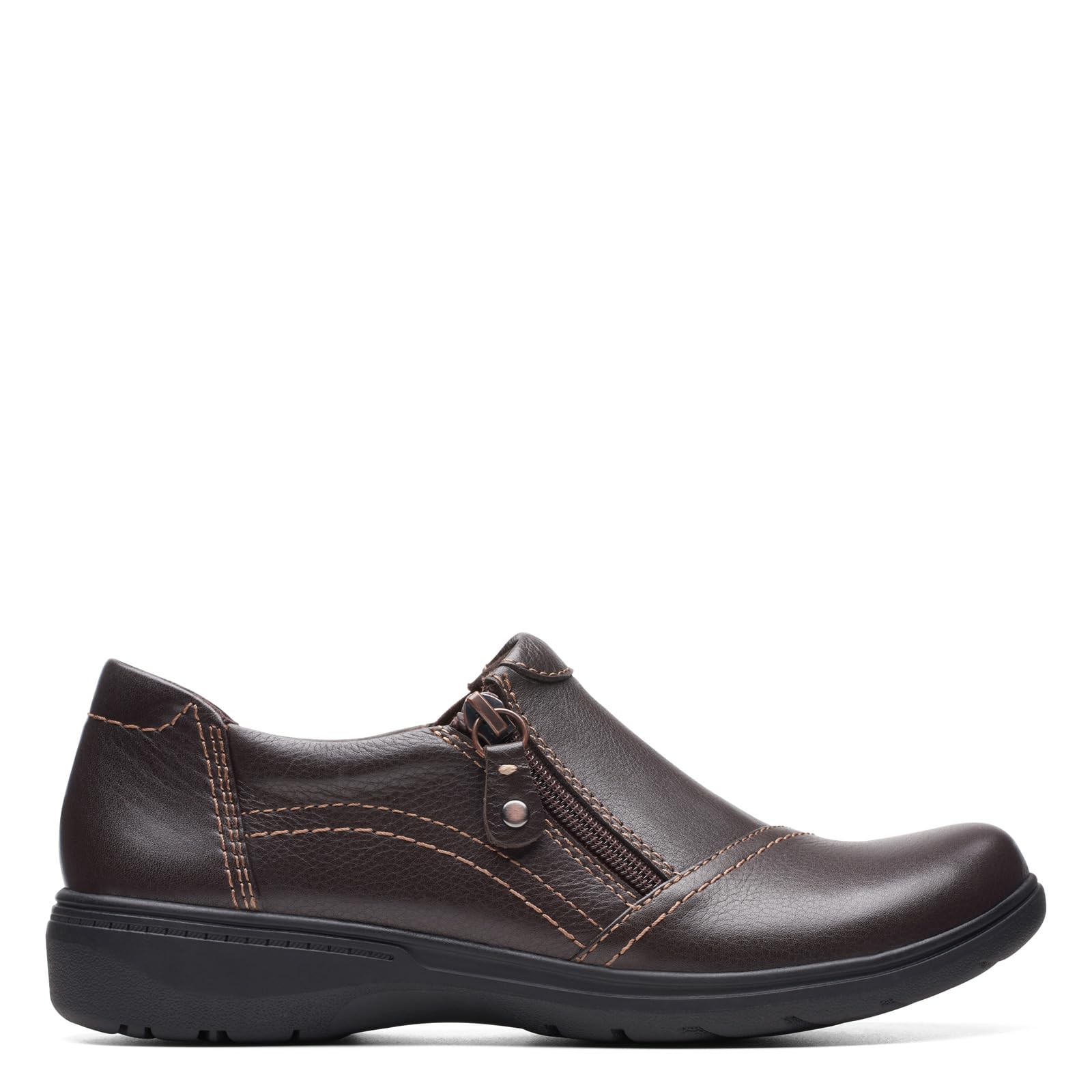 Clarks Women's Carleigh Ray Oxford, Dark Brown, 7.5