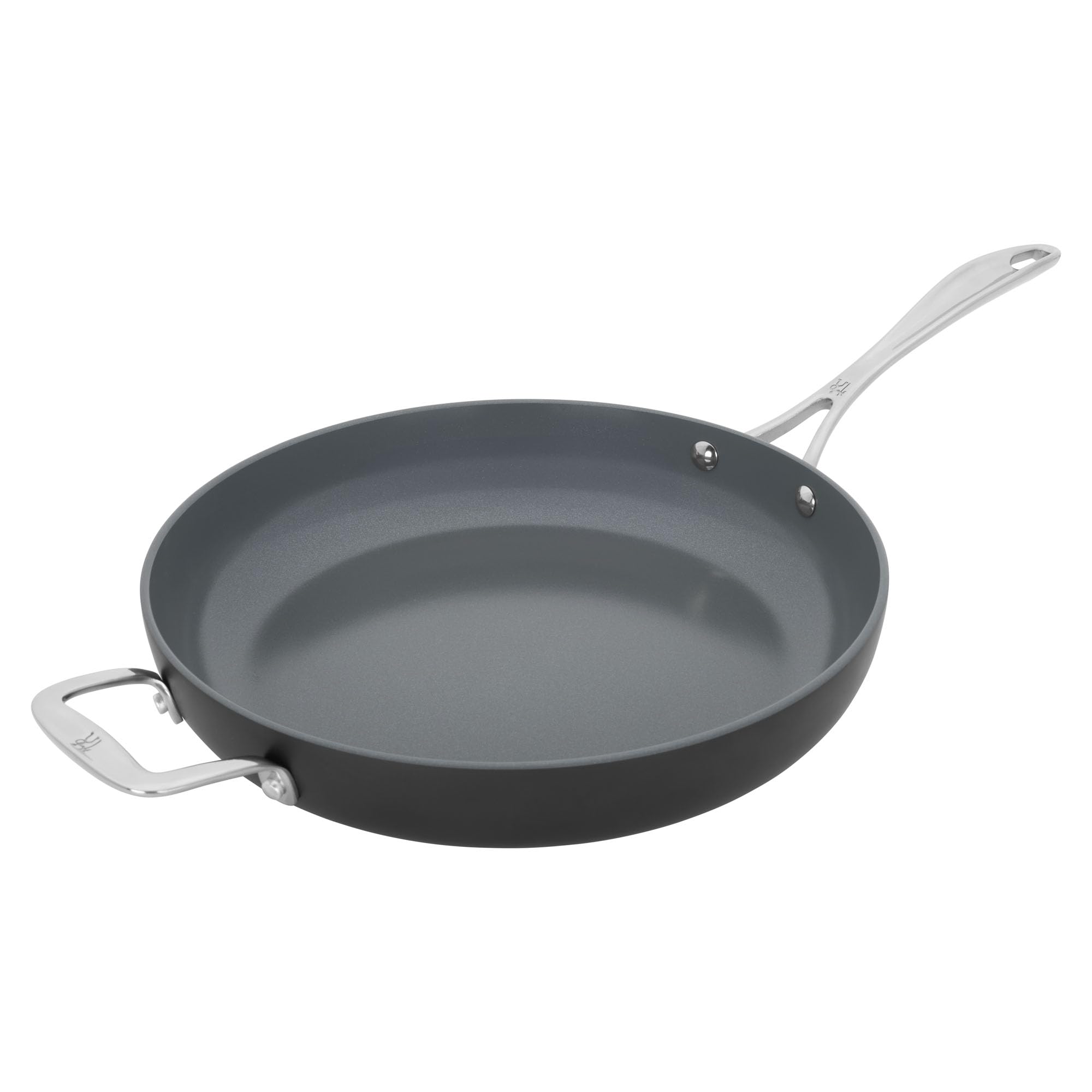 Henckels Release 12-inch Aluminum Ceramic Nonstick Fry Pan with helper handle