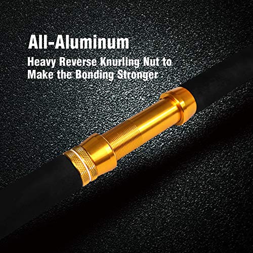 Fiblink Saltwater Fishing Trolling Rod 1 Piece/2 Piece Heavy Roller Rod Big Name Conventional Boat Fishing Pole with Roller Guides (1-Piece 5'6" 30-50lb)