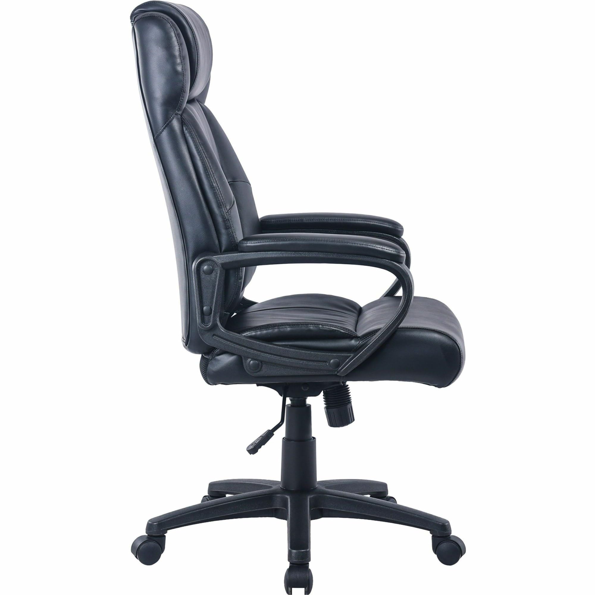 Lorell Soho High-Back Black Leather Executive Chair