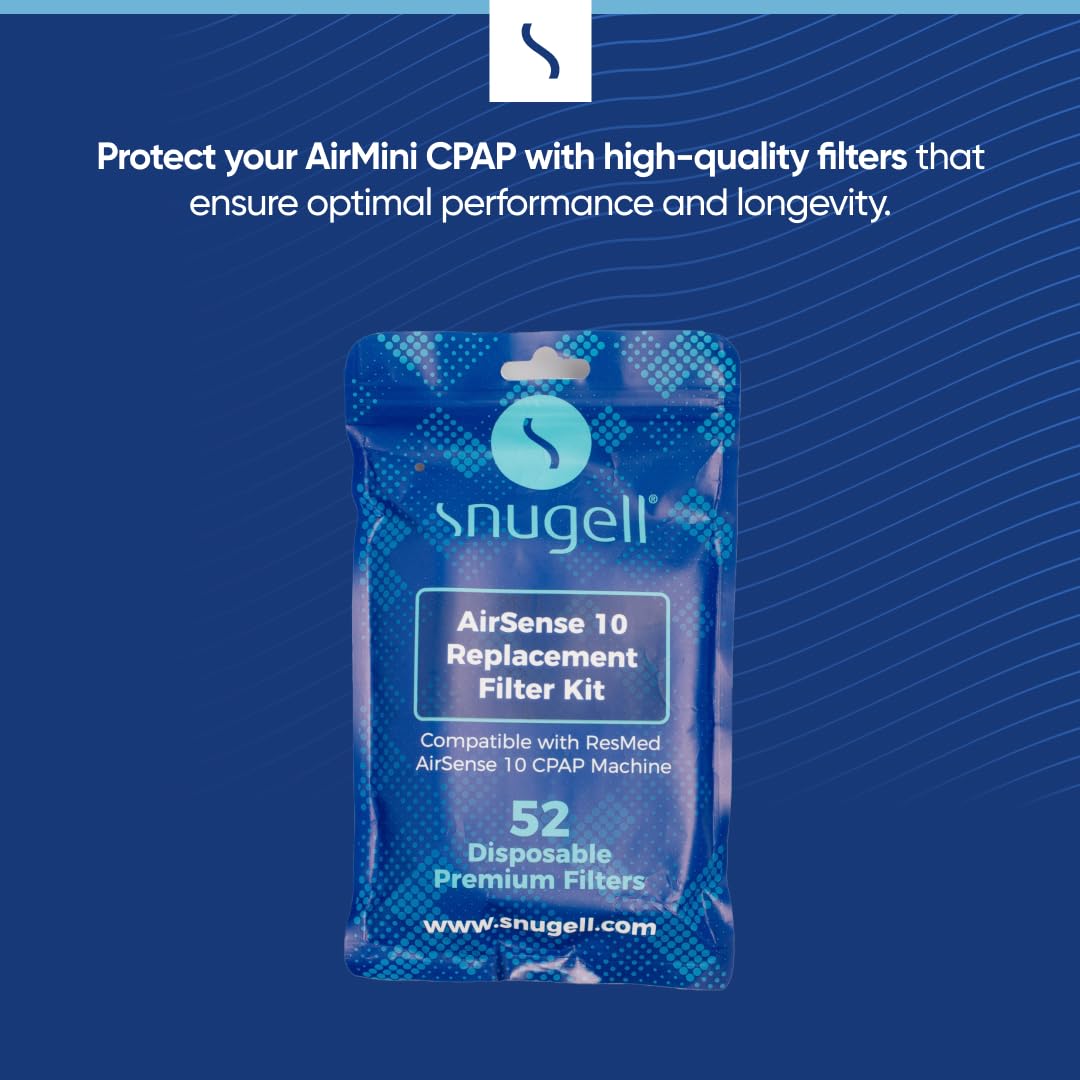 Disposable Replacement CPAP Filters by Snugell (6-Pack) - Compatible with Resmed Airsense 10, Aircurve 10-S9 Series - for Home and Travel Use