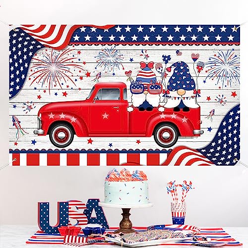 Mocsicka Independence Day Banner for Photography 4th of July Party Backdrop Patriotic Hanging Banner Background for Labor Day Veterans Day Memorial Day