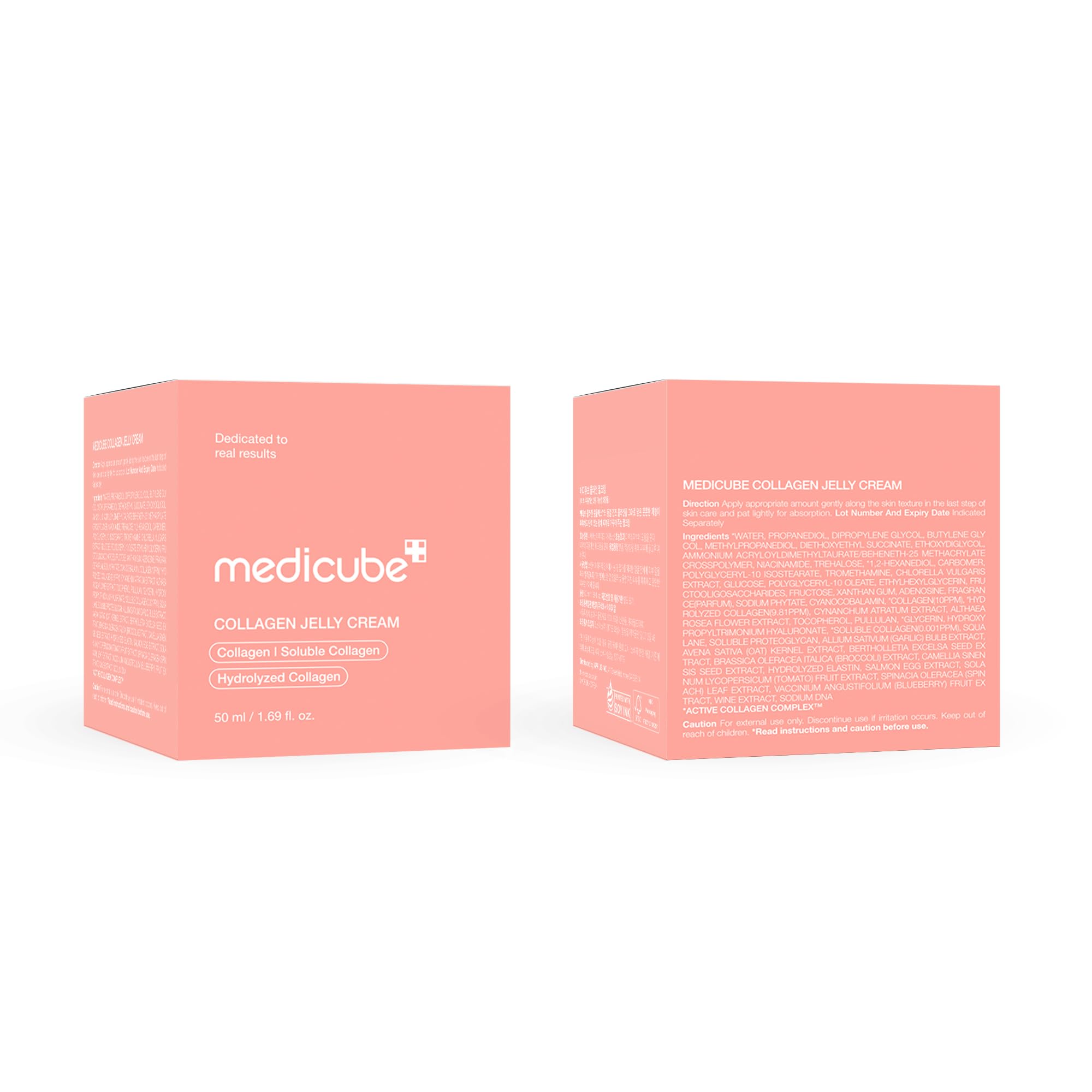 Medicube Collagen Jelly Cream- Niacinamide & Freeze-Dried Hydrolyzed Collagen - Boosts skin's barrier hydration and gives 24h Glow & Lifted Look - No artificial color, Korean skincare (3.71 fl.oz.)