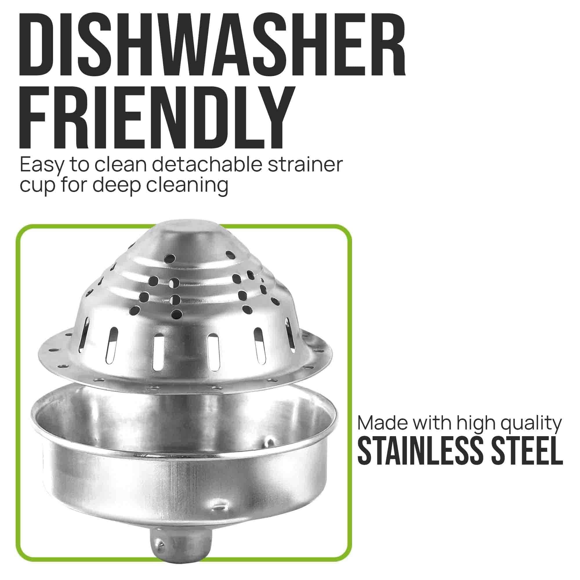 Zulay Kitchen Cast-Iron Orange Juice Squeezer - Easy-to-Clean, Heavy-Duty, Professional Citrus Juicer - Stainless Steel Lemon Squeezer - Manual Citrus Press & Orange Squeezer - Orange Juicer (Black)