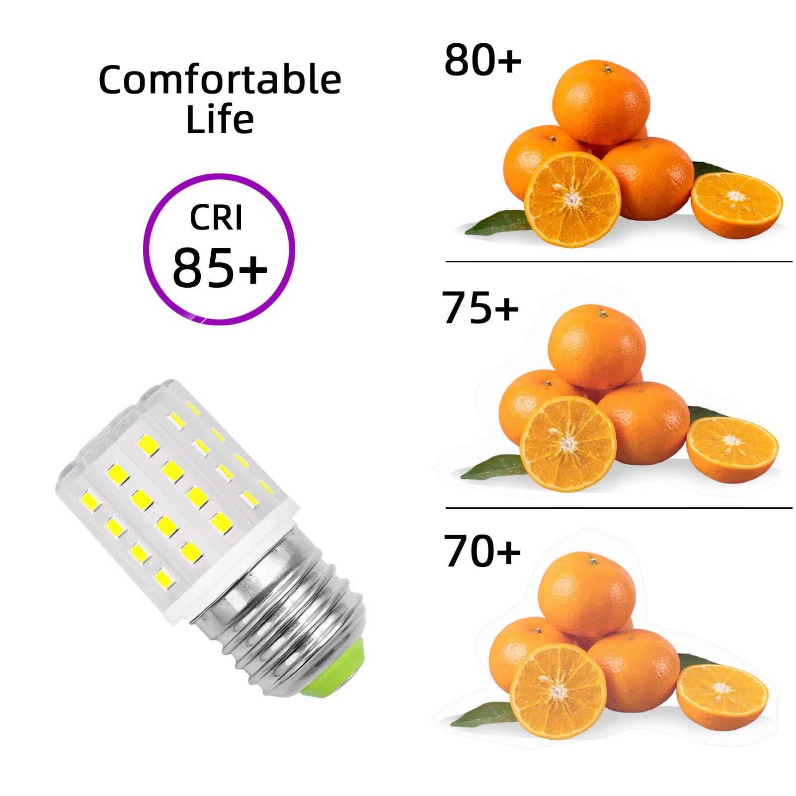 LIENNGKE LED Light Bulb Refrigerator AC 100-265v Replacement E26 40W 80W Halogen Equivalent Daylight White 6000K Bedroom Kitchen Liting Medium Screw Base Pack of 2