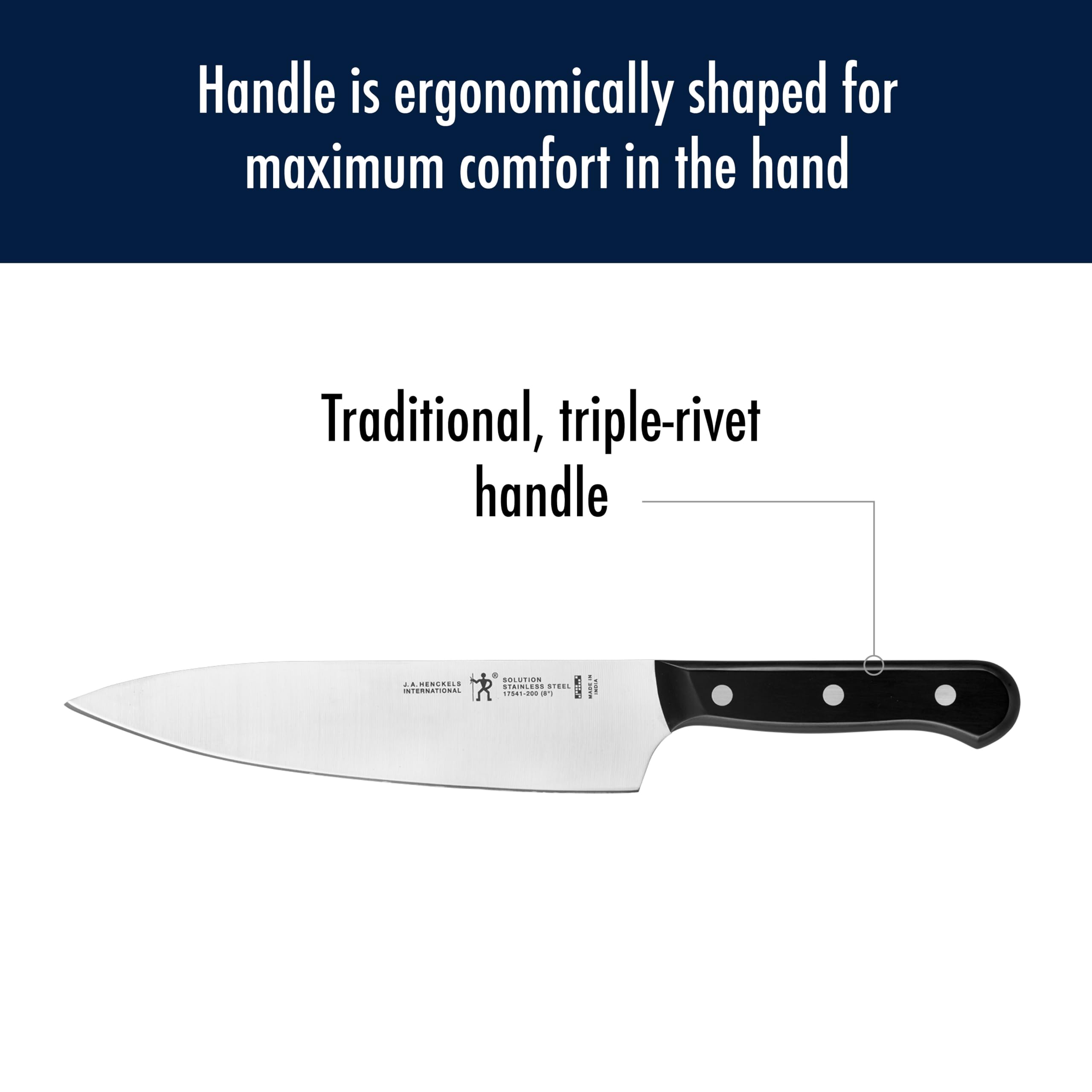 HENCKELS Solution Razor-Sharp 3-pc Starter Knife Set, German Engineered Informed by 100+ Years of Mastery