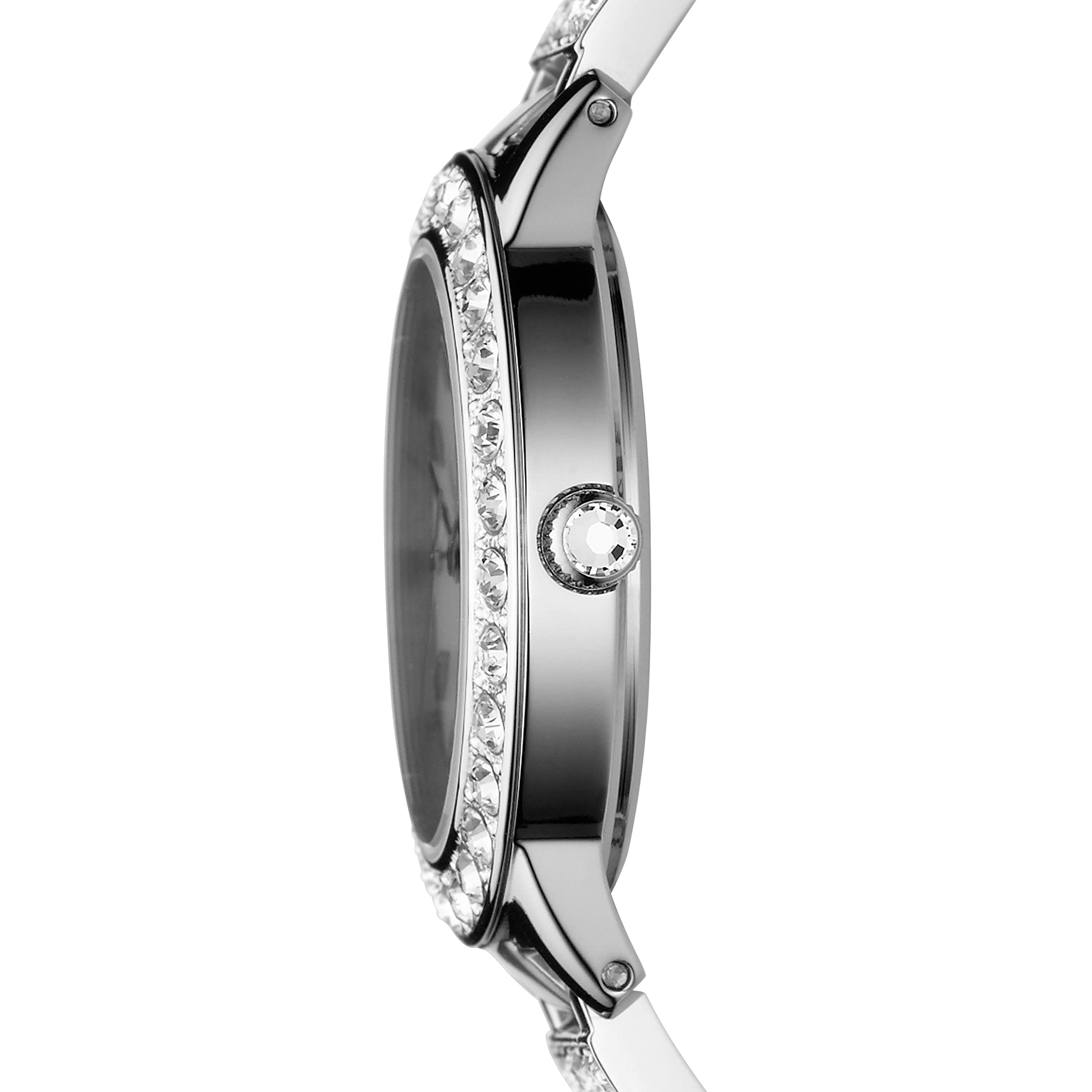 Fossil Women's Jesse Quartz Stainless Steel Three-Hand Watch, Color: Silver Glitz (Model: ES2362)