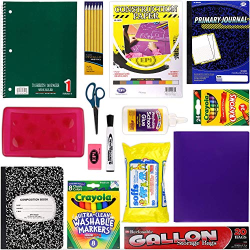 EPI Essential School Supply Kit for Kindergarten and First Grade Students