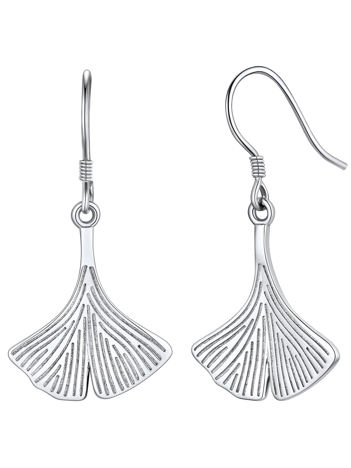 FindChic 925 Sterling Silver Earrings Drop Earrings for Women Cute Ginkgo Leaf Hypoallergenic Fun Earrings Floral Jewelry Gift