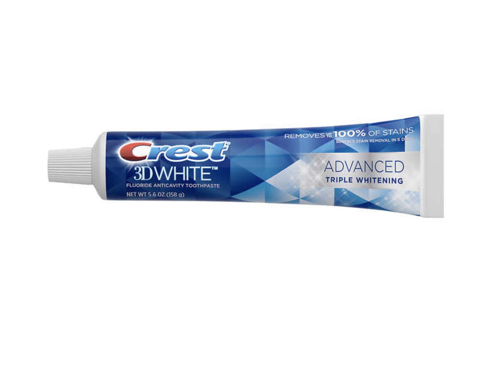 Crest 3D White Advance Whitening Flavoride Anticavity Toothpaste 5 Pack 5.6 Oz Net Wt 28 Oz