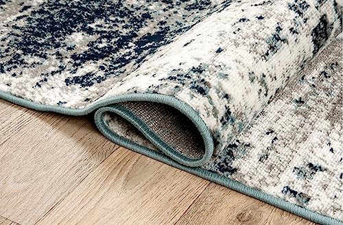 Rugshop Distressed Abstract Area Rug 5' x 7' Gray