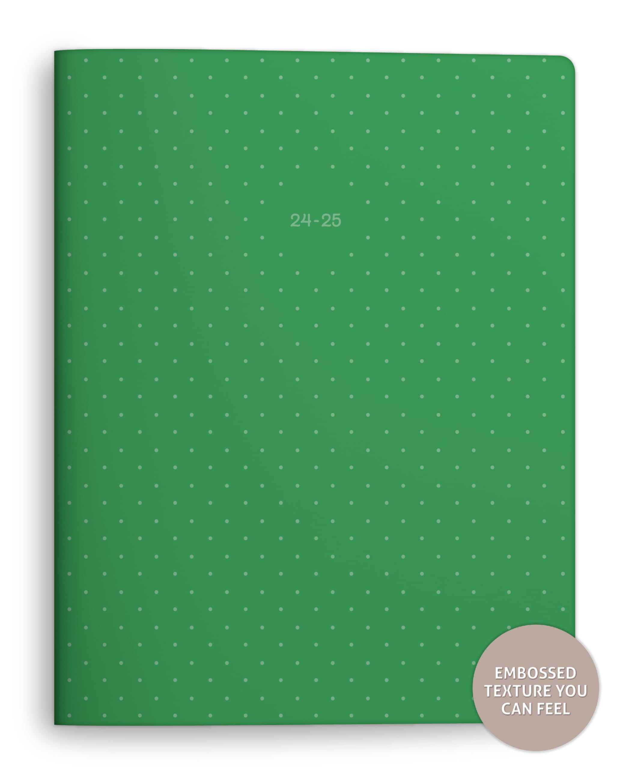 Southworth Premium Planner (July 2024-June 2025), 8.5" x 11", Large Flex Stitch, Premium 28 lb./105 GSM Paper, Green (91503)