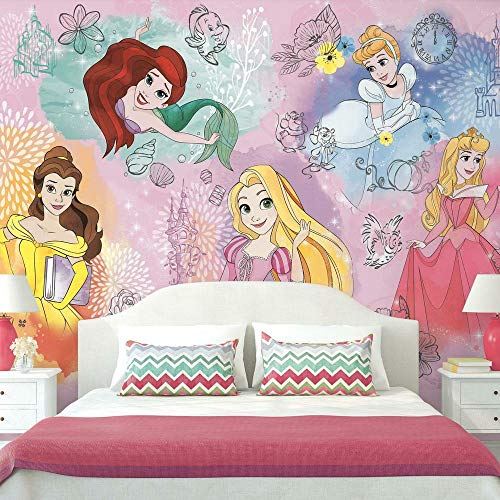 Roommates RMK11414M 4M Disney Princess Peel and Stick Wallpaper Mural-10.5 x 6 ft, Blank