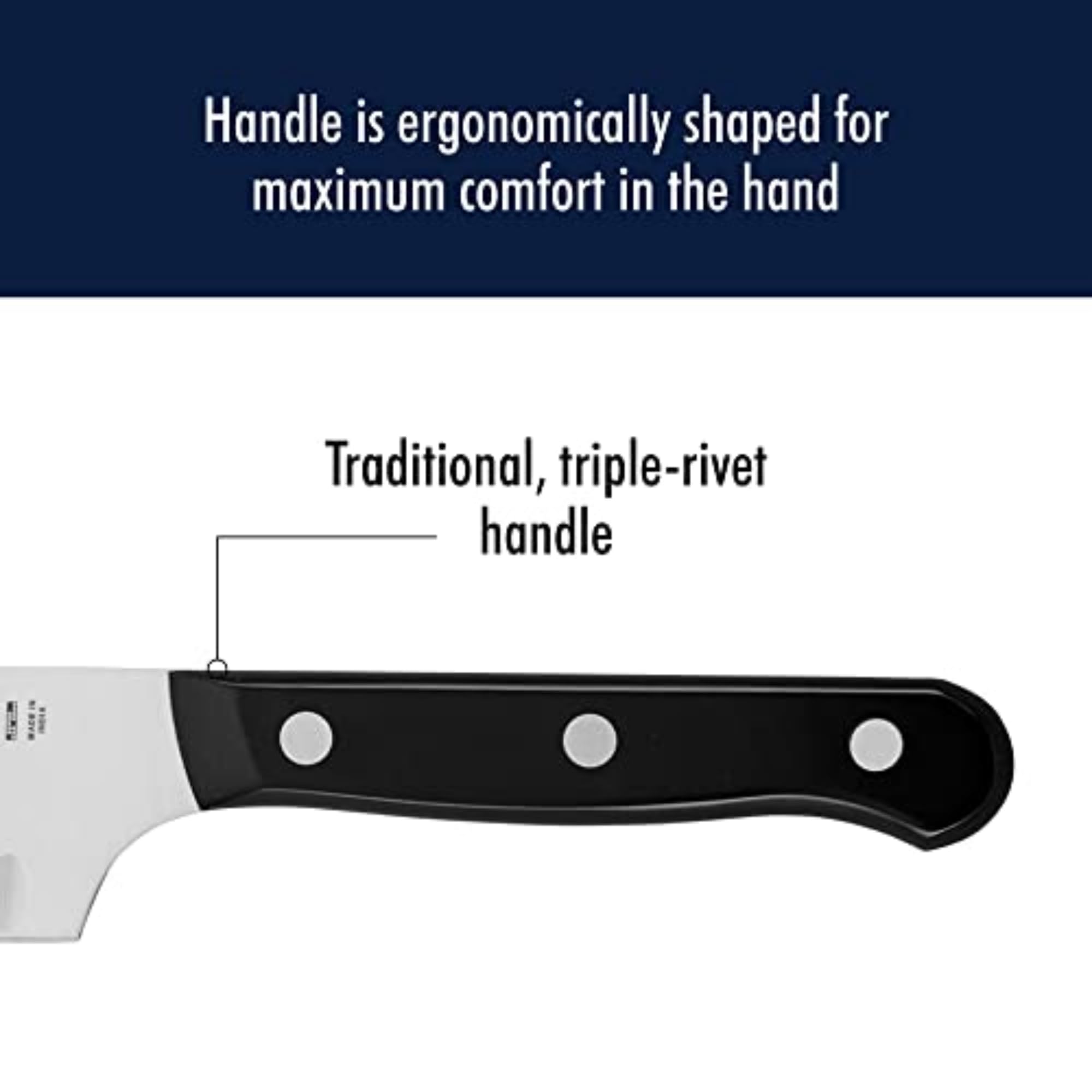 HENCKELS Solution Razor-Sharp 2-pc Knife Set, Santoku Knife 5 Inch, Santoku Knife 7 Inch, German Engineered Informed by 100+ Years of Mastery, Stainless Steel