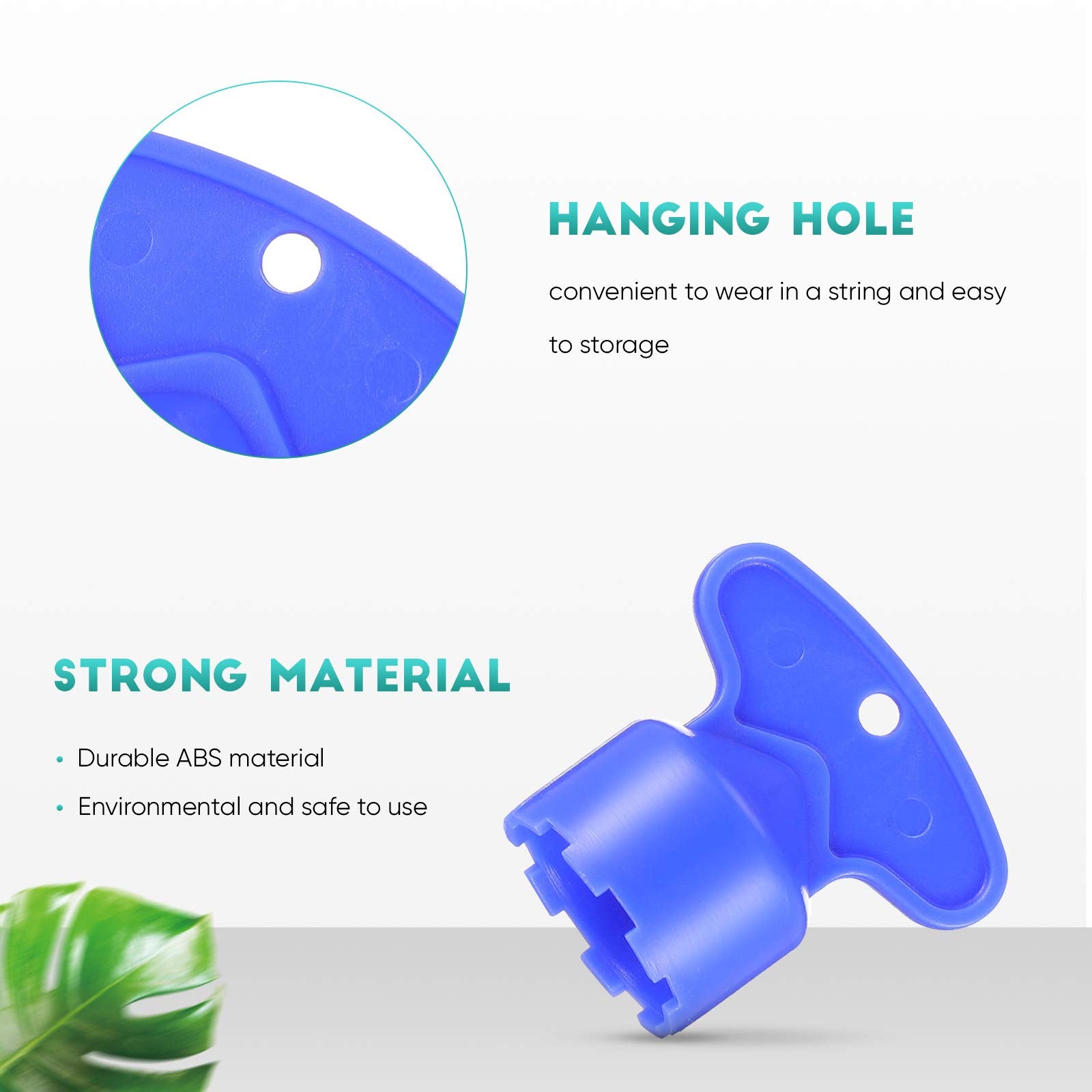 Mudder 5 Pieces Faucet Aerator Key Removal Wrench Tool with 5 Sizes M16.5, 18.5, 21.5, 22.5, 24 Recessed Aerator Key Sink Aerator Wrenches for Cache Aerators Blue