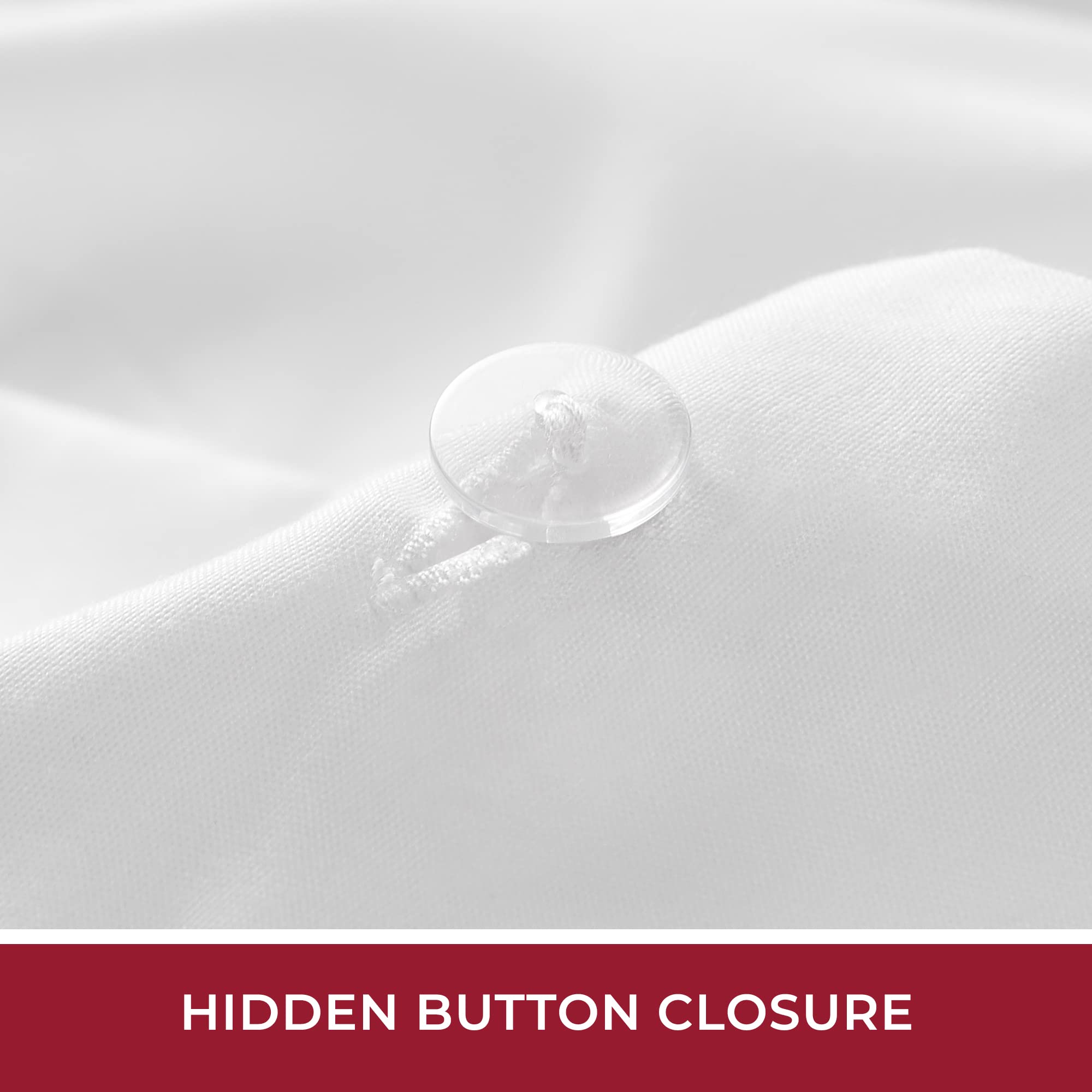 Mellanni Duvet Cover Set - Soft & Cooling Microfiber - Wrinkle, Fade, and Stain Resistant - Button Closure and Corner Ties - Velvet Stripe (Queen, White)