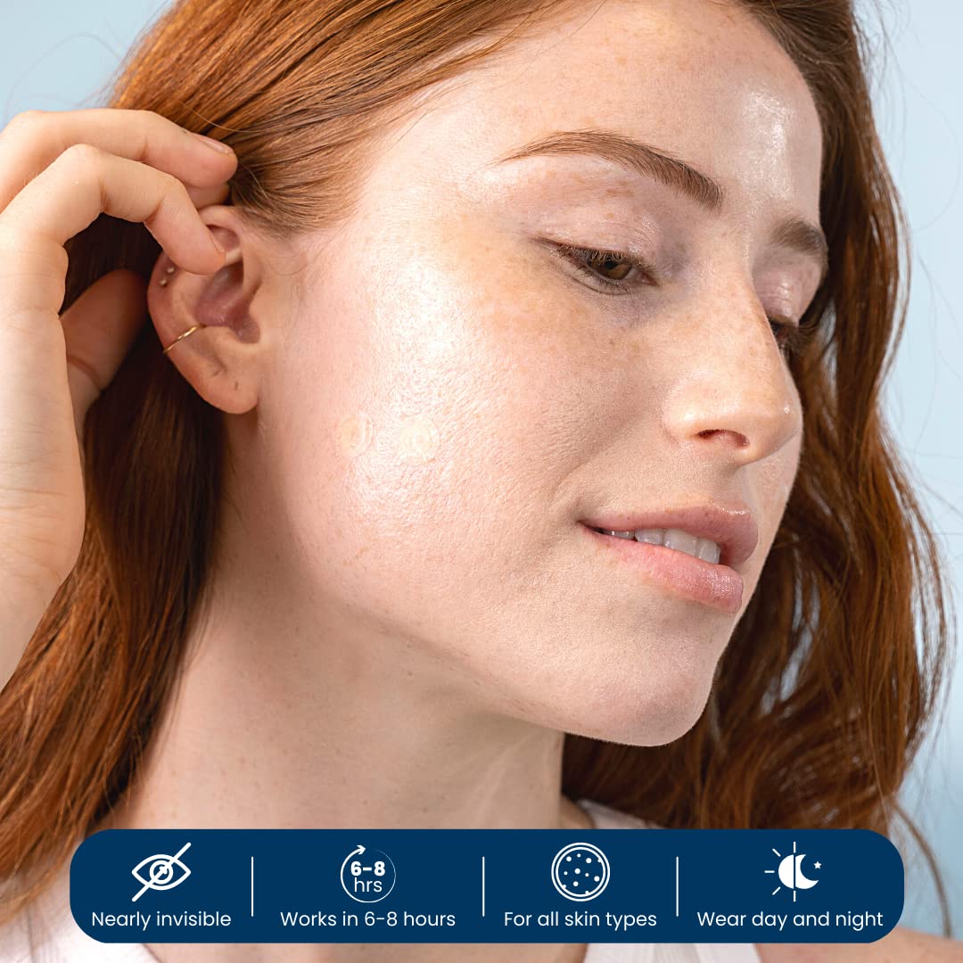 CLEAN SKIN CLUB 60 Invisible Vegan Pimple Patches, Derma Dot Hydrocolloid for Covering Zits, Blackhead, Blemish, Absorbing Face Cover Sticker, Skincare Treatment, Non Toxic Ingredients