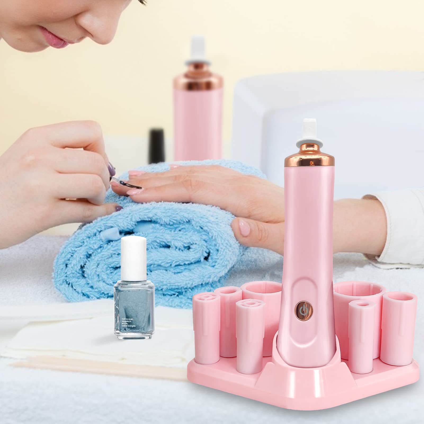 Pink Electric Nail Lacquer Shaker, Glue Shaker for Eyelash Extensions, Eyelash Lacquer Shaker, Electric Shaker Time Saving Handsfree Tool Glue Nails Polish