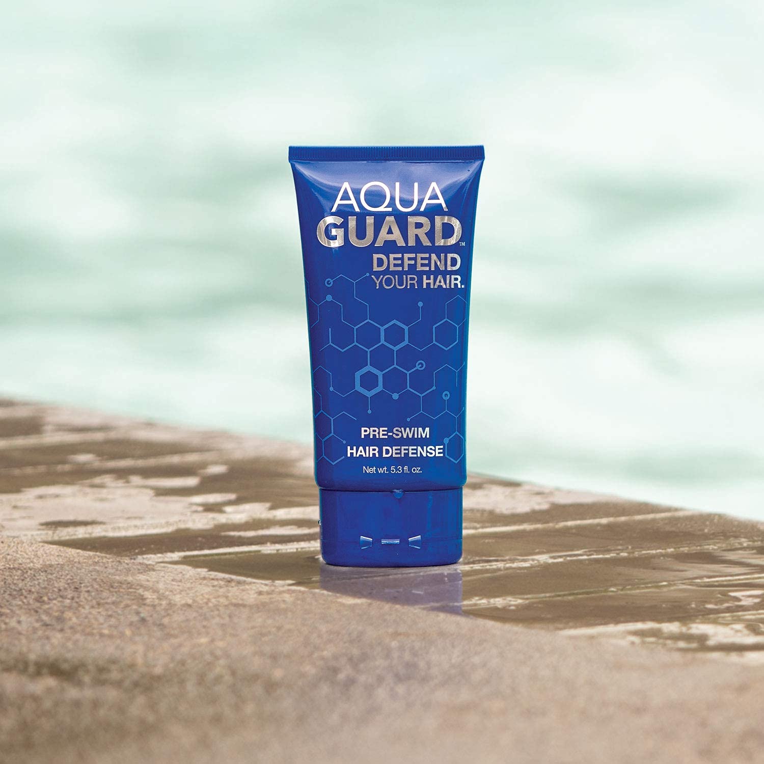 AquaGuard Pre-Swim Hair Defense | No More Swim Hair | Prevents Chlorine Damage + Softens Hair While Swimming | Made in California | Color Safe, Leaves Hair Smelling Great | 5.3 oz (1 Pack)