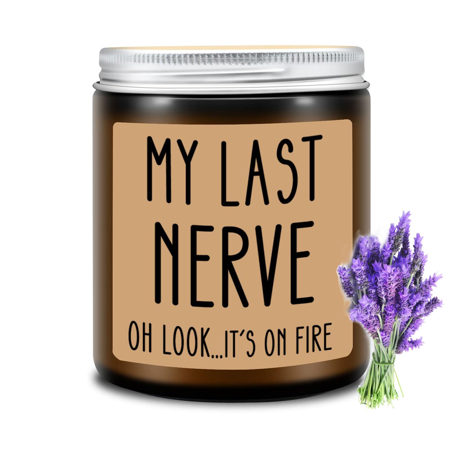 Homsolver Birthday Gifts for Women, Funny Gifts for Best Friend Women - My Last Nerve Candle - Unique Birthday Gifts for Women, Her, Mom, BFF, Sister