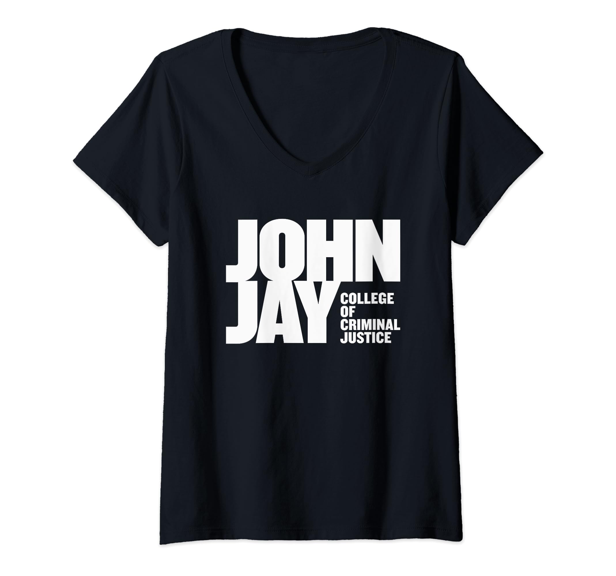 Womens John Jay Bloodhounds Icon Officially Licensed V-Neck T-Shirt