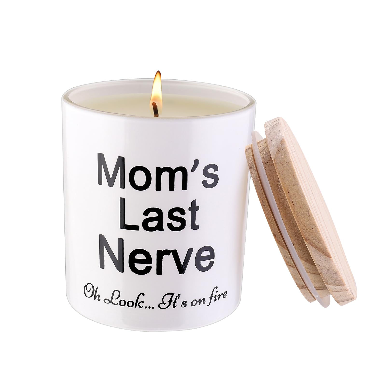 Gifts for Mom from Daughter or Son Funny Unique Mother Gift for Christmas Birthday Moms Last Nerve Oh Look Its On Fire Novelty Lavender Scented Soy Candle