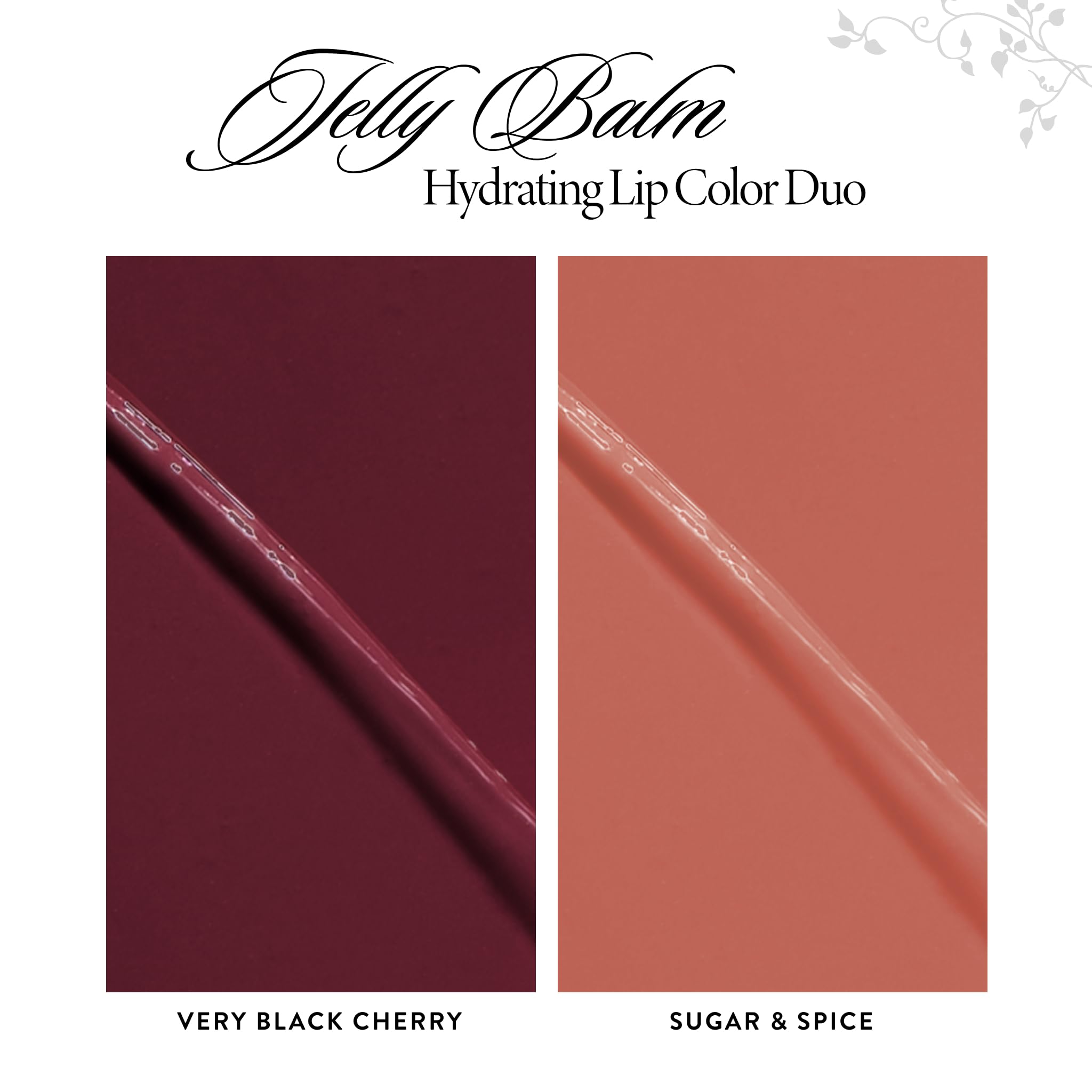 LAURA GELLER NEW YORK Jelly Balm Hydrating Lip Color Duo - Very Black Cherry + Sugar & Spice - Holiday 2024