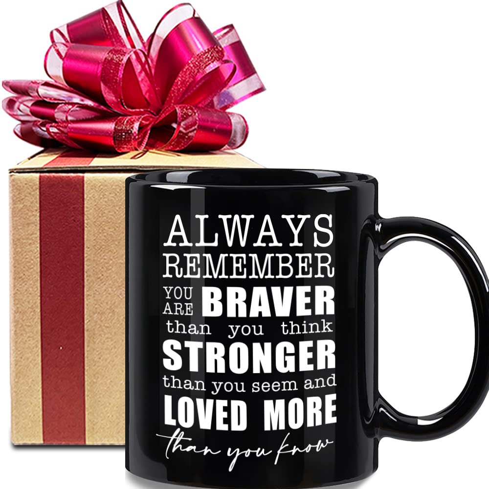 Dnuiyses Always Remember You Are Braver Birthday Mug Gifts for Men Women, Inspirational Quote Appreciation Gifts for Friends, Christmas Thanksgiving Day Gifts for Friends Dad Mom Coworkers Boss