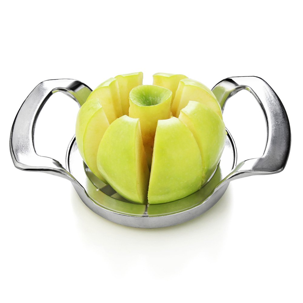 New Star Foodservice Heavy Duty Commercial Apple Corer and Divider, Silver
