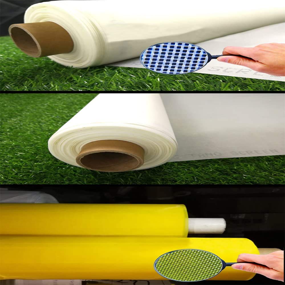 3 Yards 1.27 Meters Silk Screen Printing Fabric Mesh Screen Printing Mesh Wide High Tension Mesh Making Ink Supplies 110 Mesh（43T）