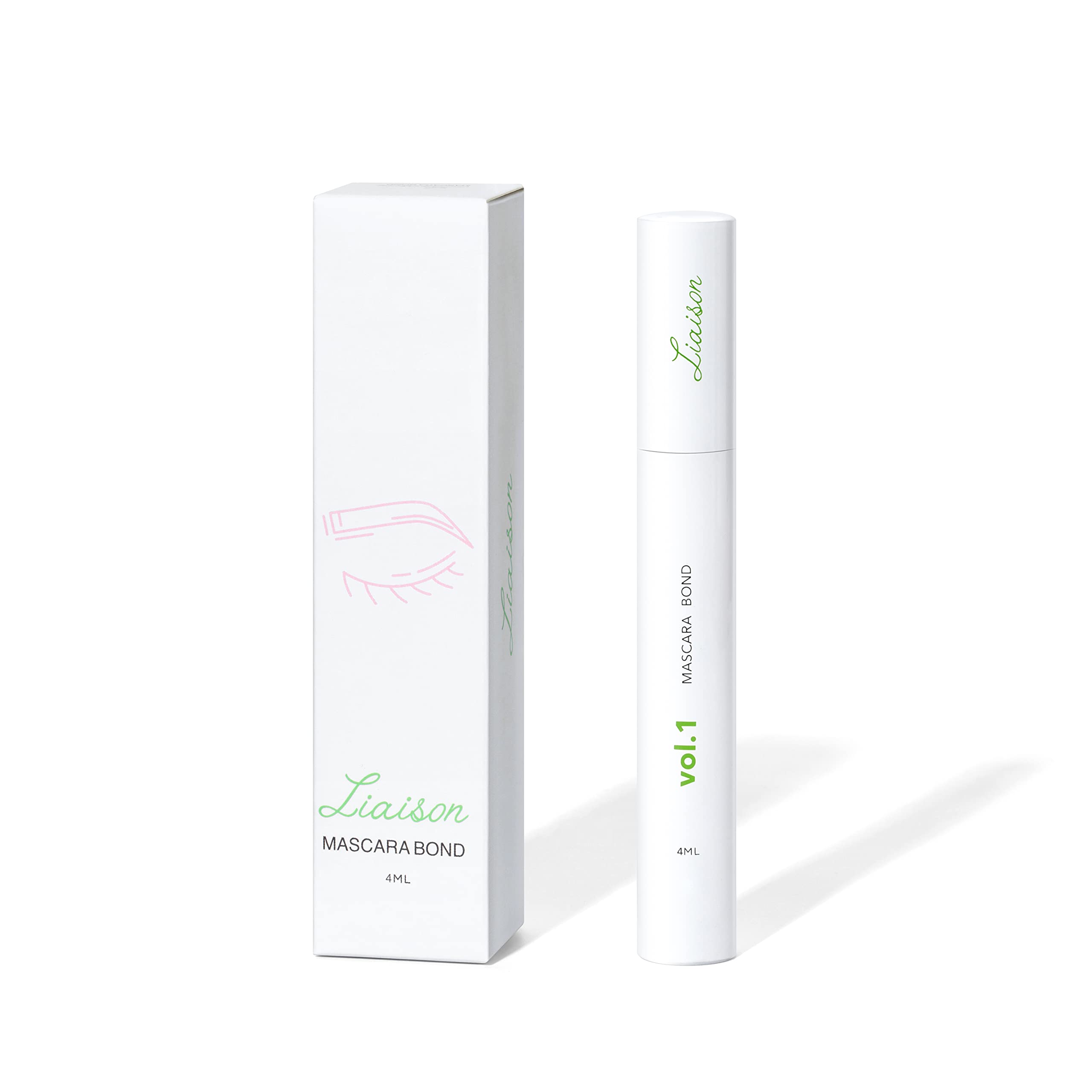 Mascara Bond (4ml) Volumizing & Lengthening Mascara with Peptide Growth Complex for Long Lashes - No Clump, No Glue with Lash Growth Serum - Enhance Volume, Definition, and Strength for Fuller Lashes