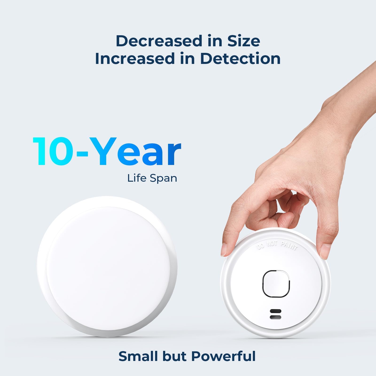 Ecoey Smoke Detector, Smoke Alarm with Advanced Photoelectric Technology, Fire Alarm Smoke Detector with Test Button and Low Battery Reminder, Fire Alarm Used in Bedroom, Home, FJ138, 8 Packs