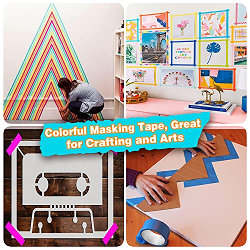 8Rolls Thin Painters Tape Total 176yards 1/8, 1/4, 1/2 inch Width Painter Tape Paint Tape masking Tape Pinstriping Tape, DIY Art TapeSmart Selection, 3" Large Core Easy to Work for Big Projects