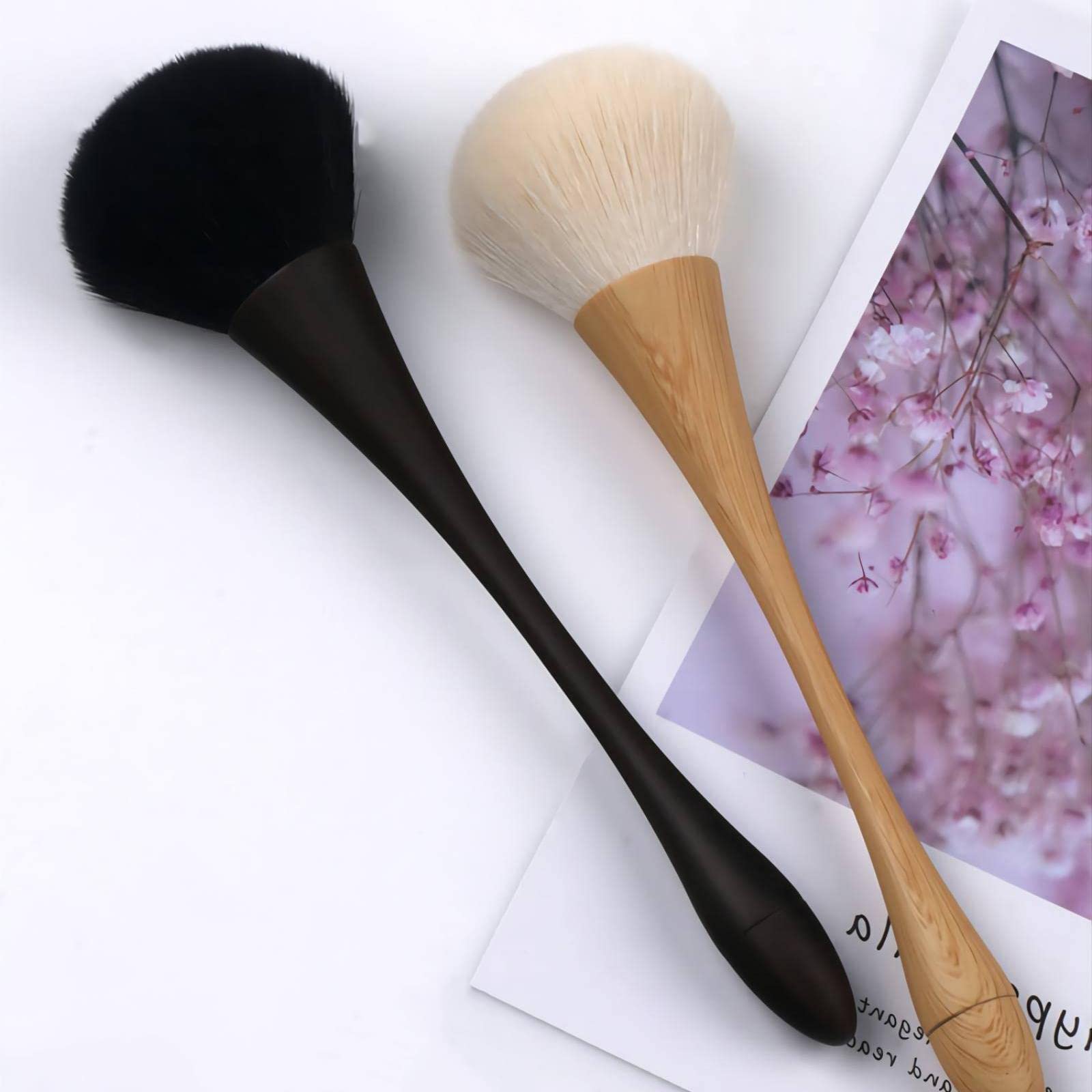 Makeup Brushes , Kabuki Makeup Brush,Professional Makeup Brushes Wooden Handle Cosmetics Brushes Foundation Concealer Powder Eye Make up Brushes (Wood color)