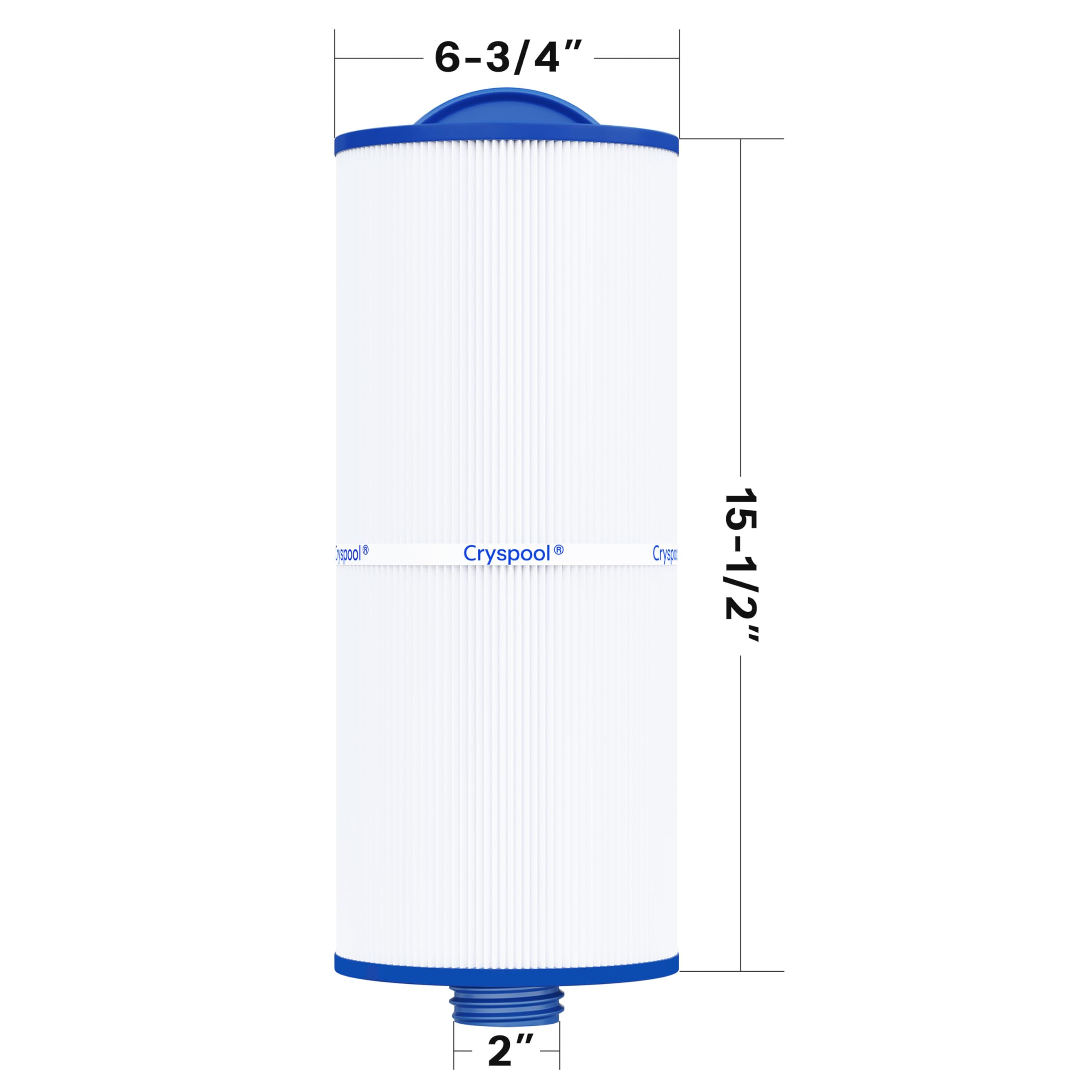 Cryspool® 06046 Filter Compatible with J-300, J400, 6CH-960, FC-2800, PJW60TL-F2S, Premium, Closed Handle(Not Removable Tops), 60 Sq. Ft Spa Filter Cartridge, 2 Pack