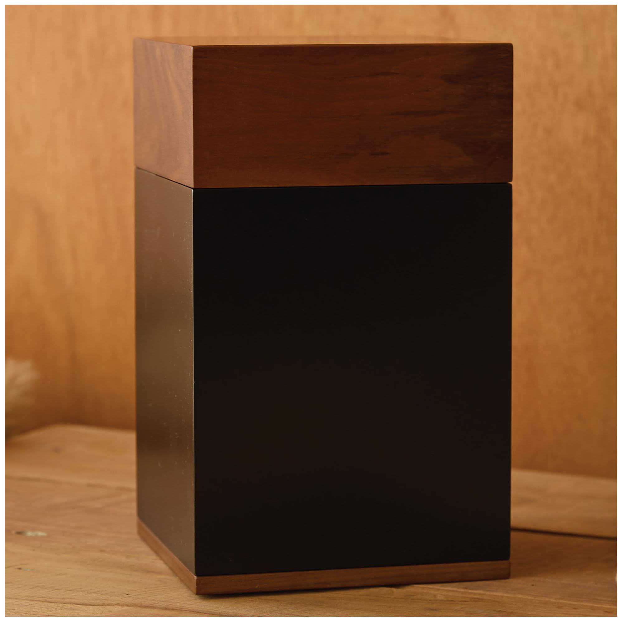 AspenStudio Black Walnut Urn for Human Cremation Ash Wooden Urn for Funeral Handcrafted Urn with Bag for Storage TSA Approved Urn